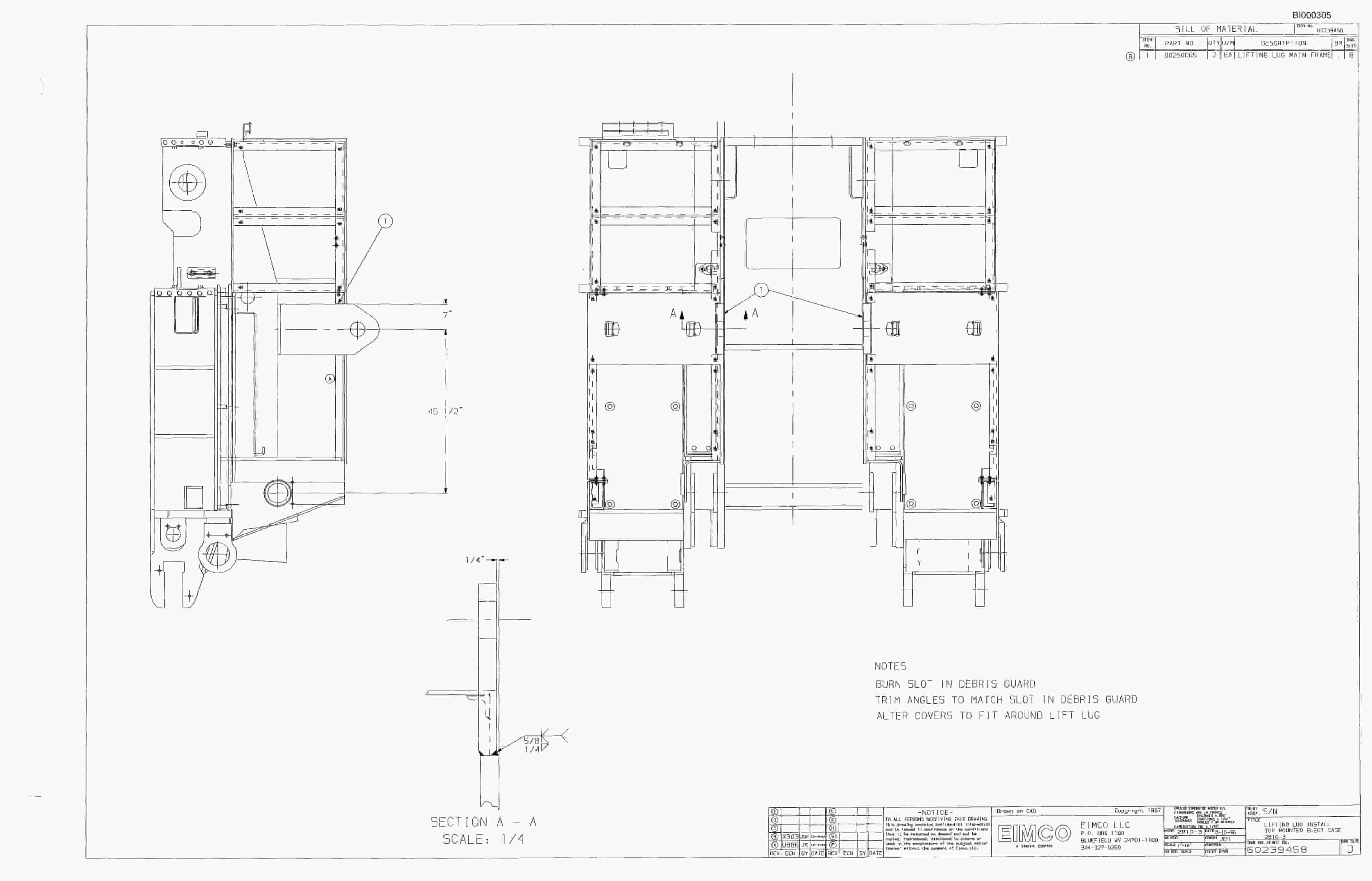 Bucyrus Dash Three Miner Parts Catalog BI000305-2