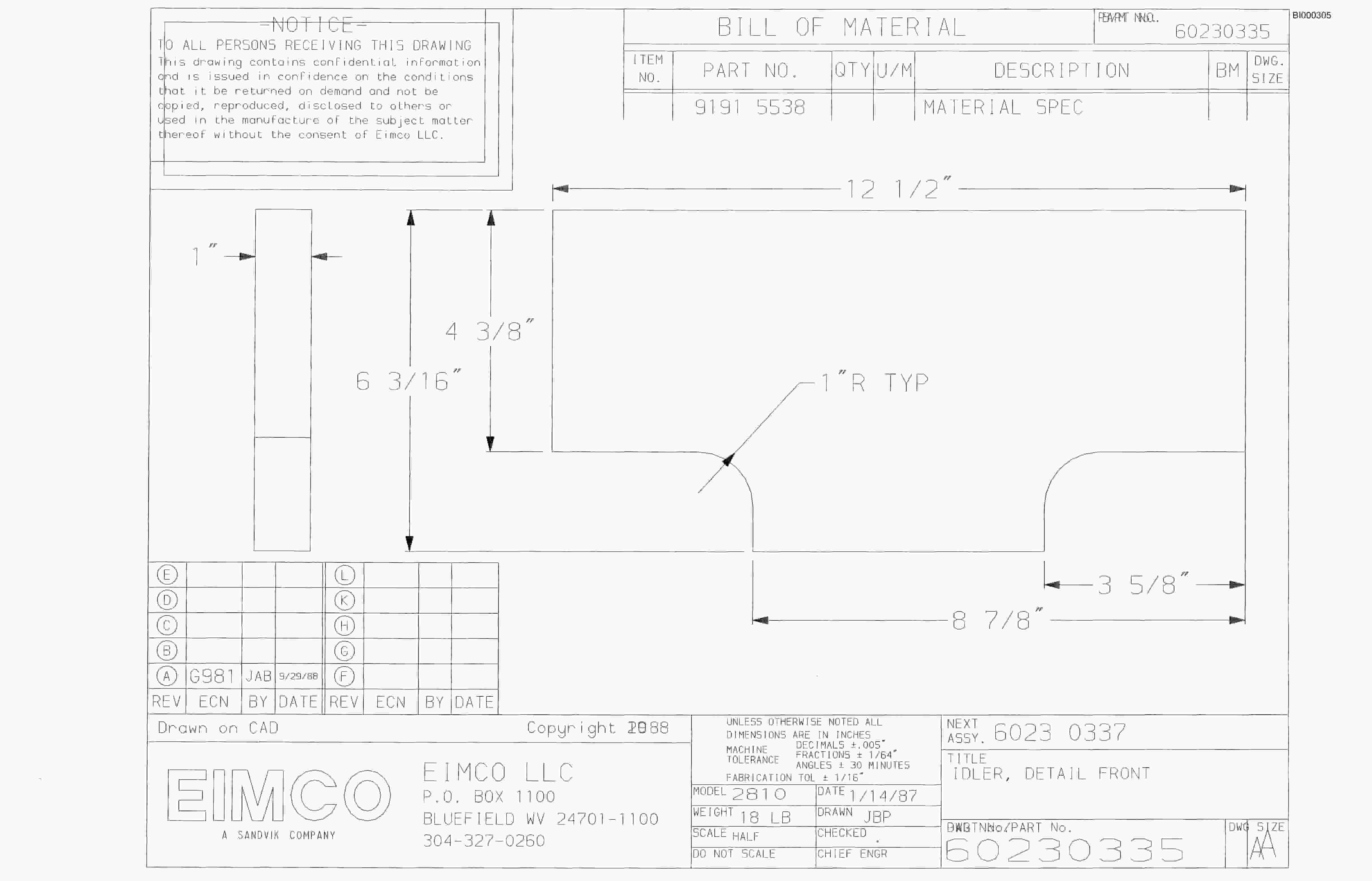 Bucyrus Dash Three Miner Parts Catalog BI000305-4