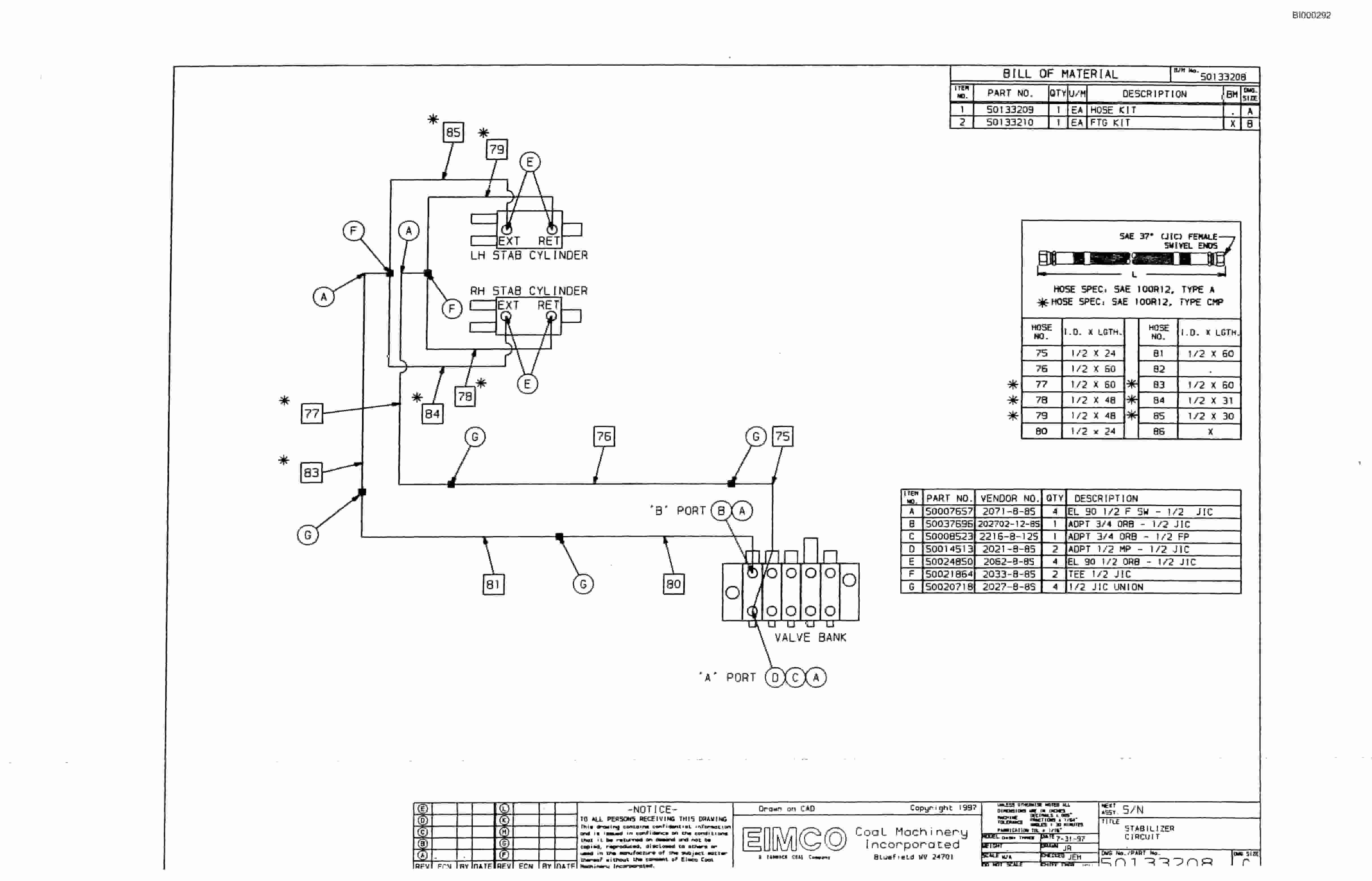 Bucyrus Dash Three-P Miner Parts Catalog BI000292-2