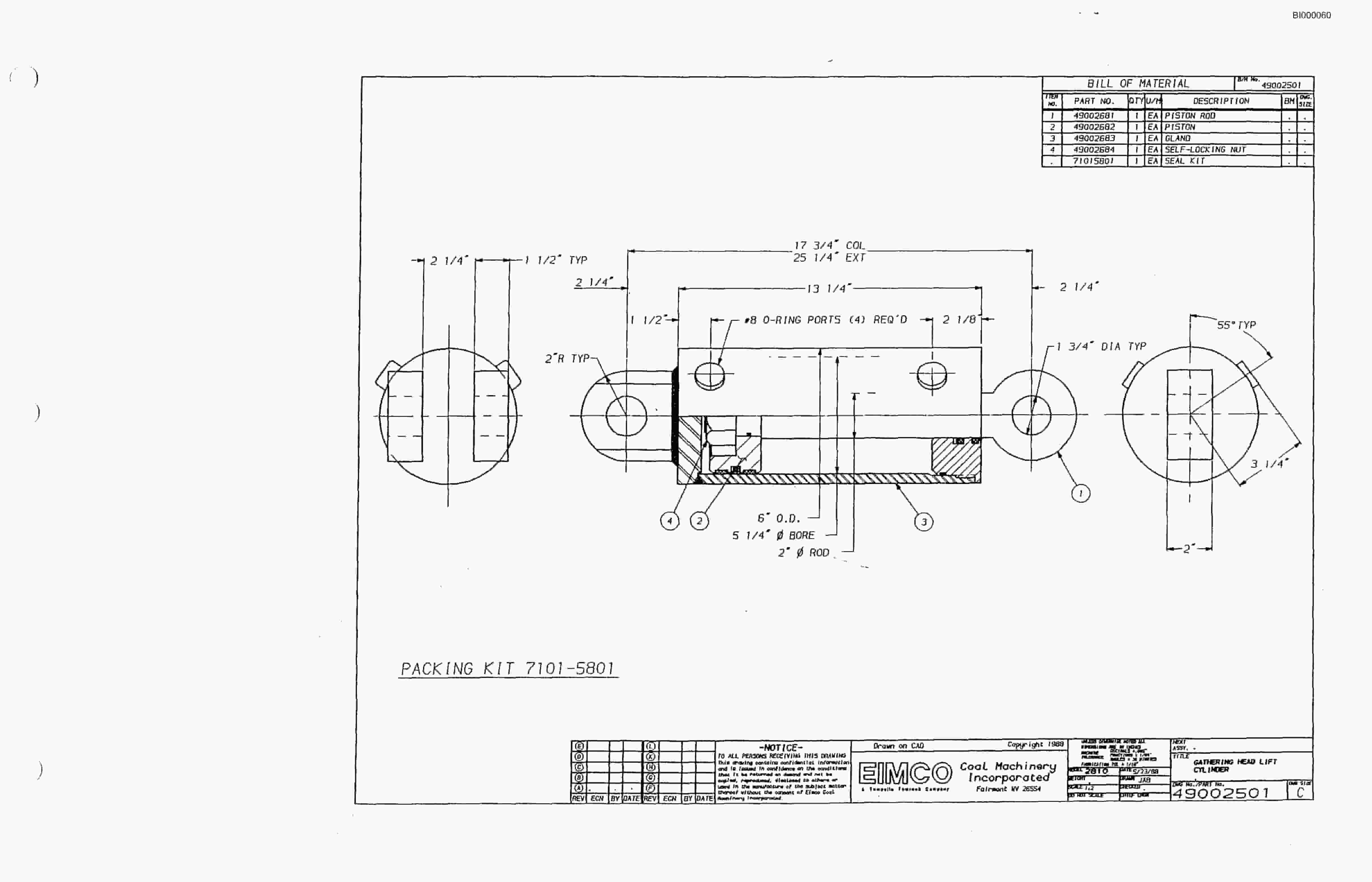 Bucyrus Dash Two Drum Miner Parts Catalog BI000060-2