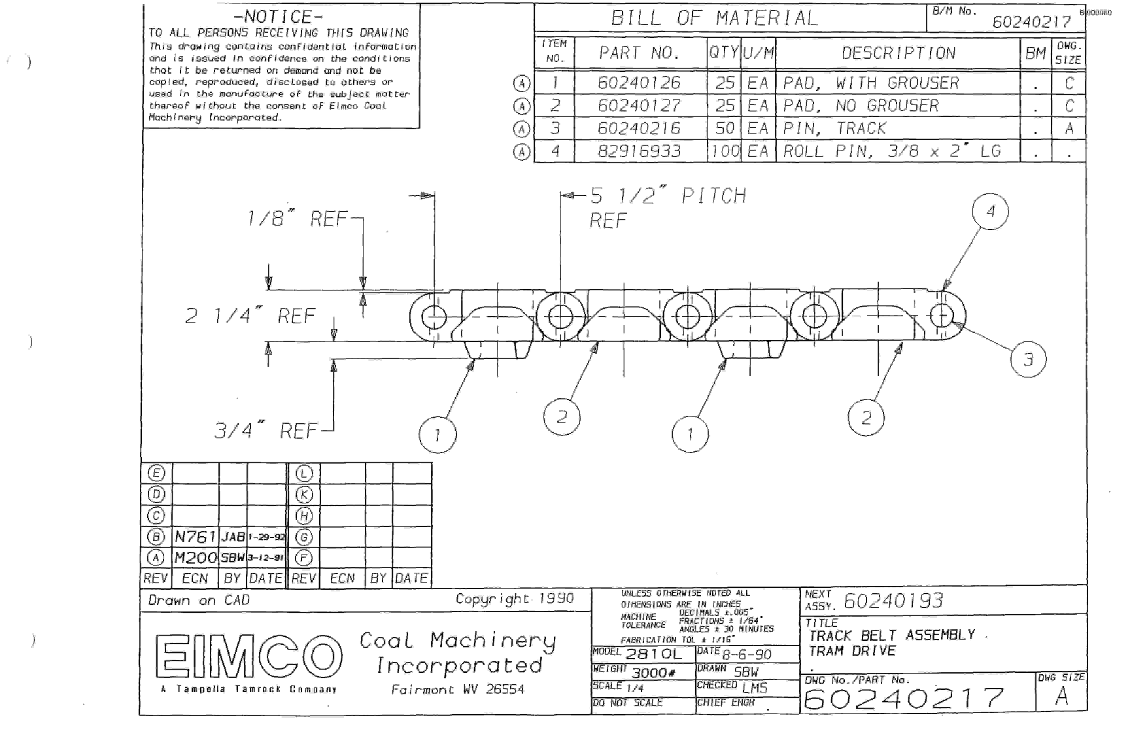 Bucyrus Dash Two Drum Miner Parts Catalog BI000060-3