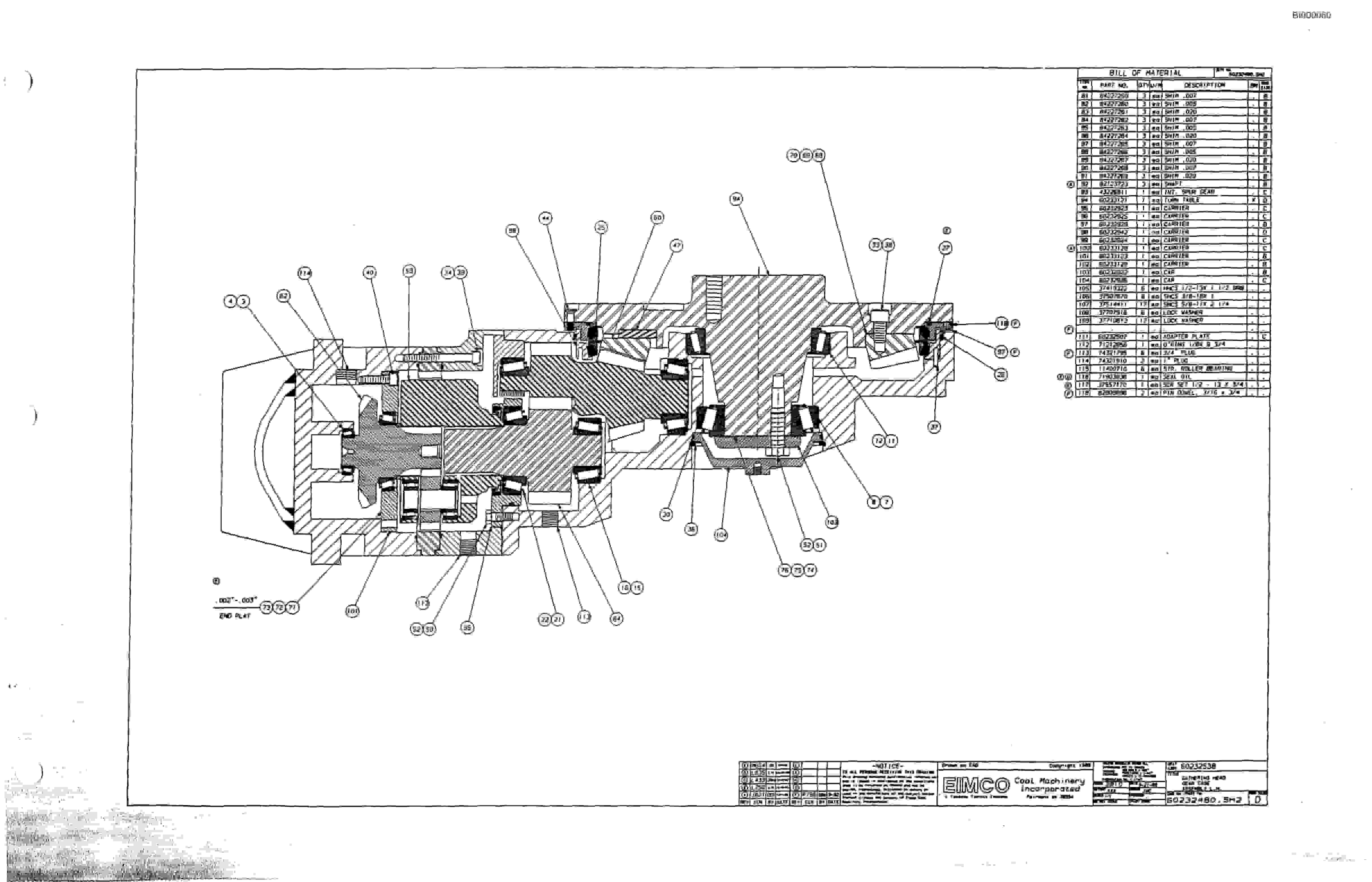 Bucyrus Dash Two Drum Miner Parts Catalog BI000060-5
