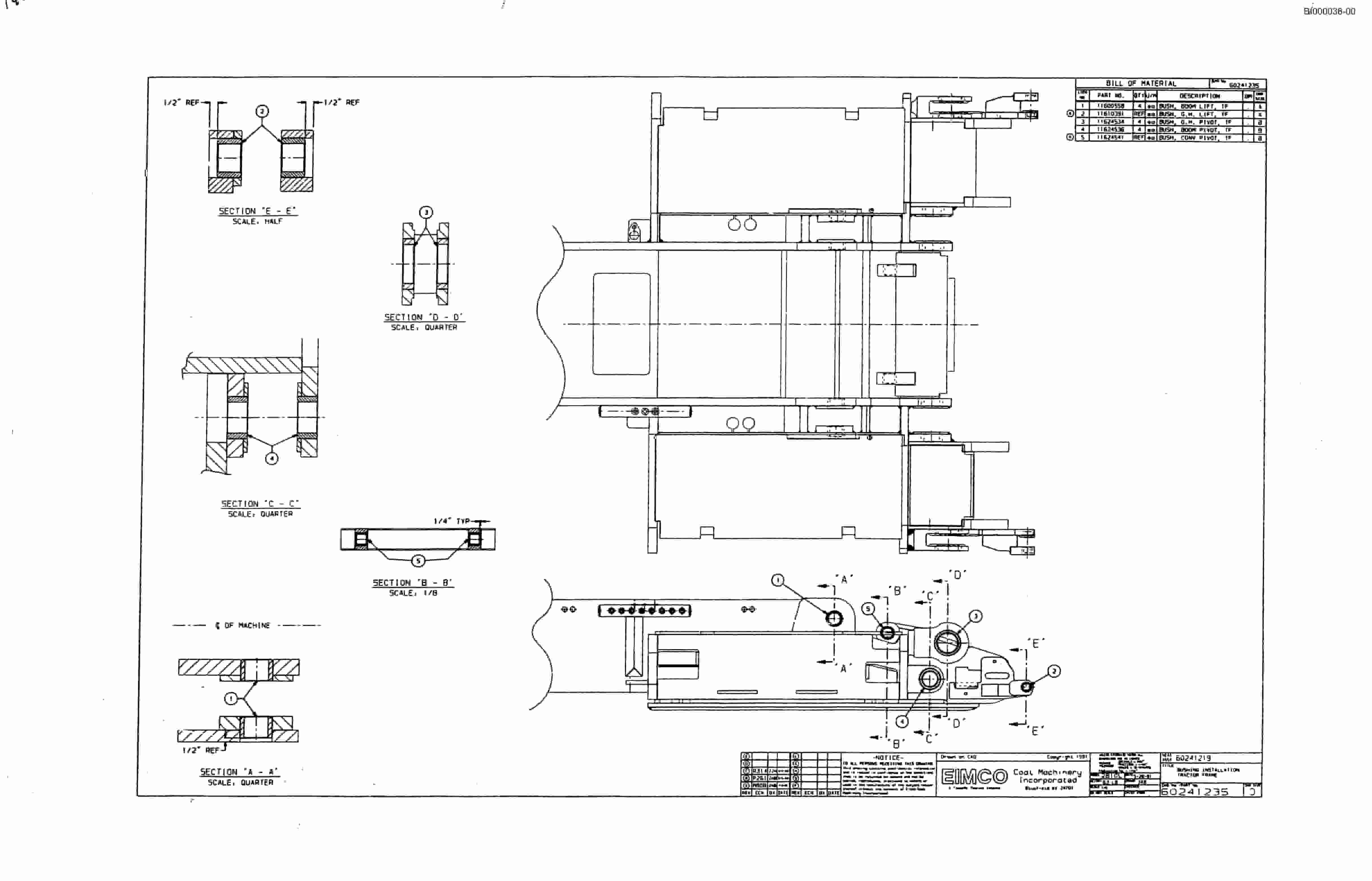 Bucyrus Dash Two-F Miner Parts Catalog BI000038-00-3