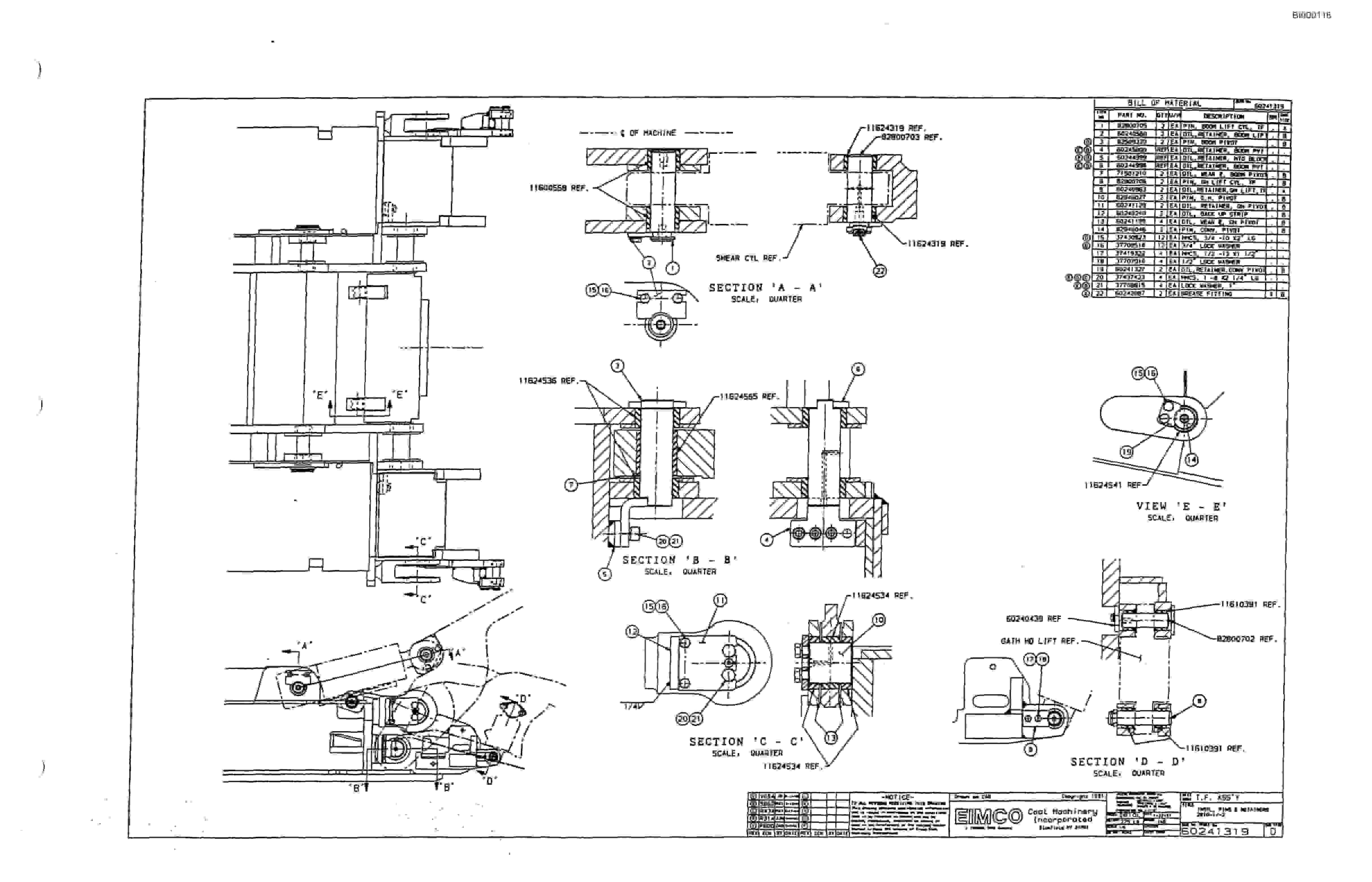 Bucyrus Dash Two-F Miner Parts Catalog BI000118-3
