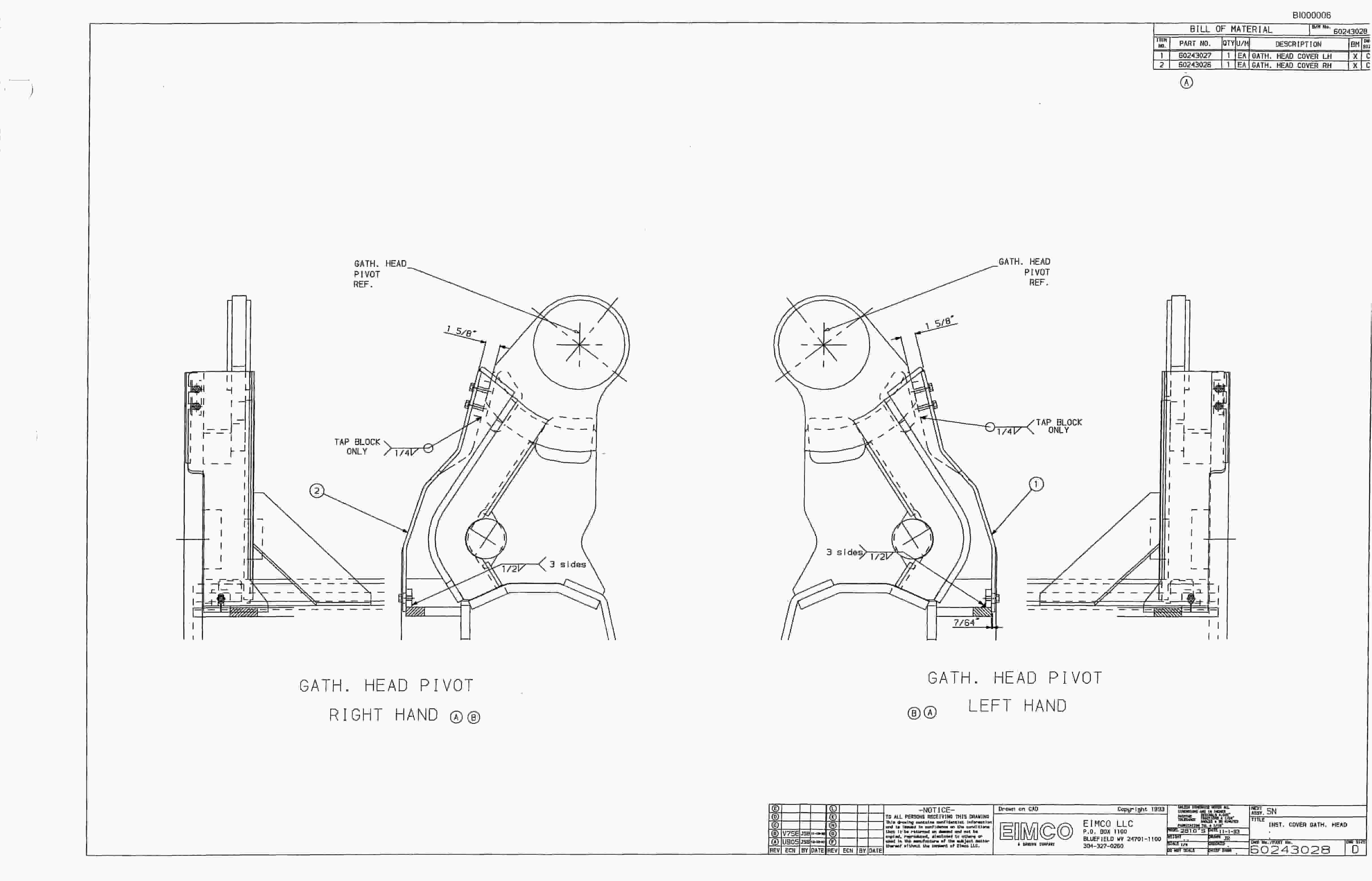 Bucyrus Dash Two Miner Parts Catalog BI000006 70880107R-5