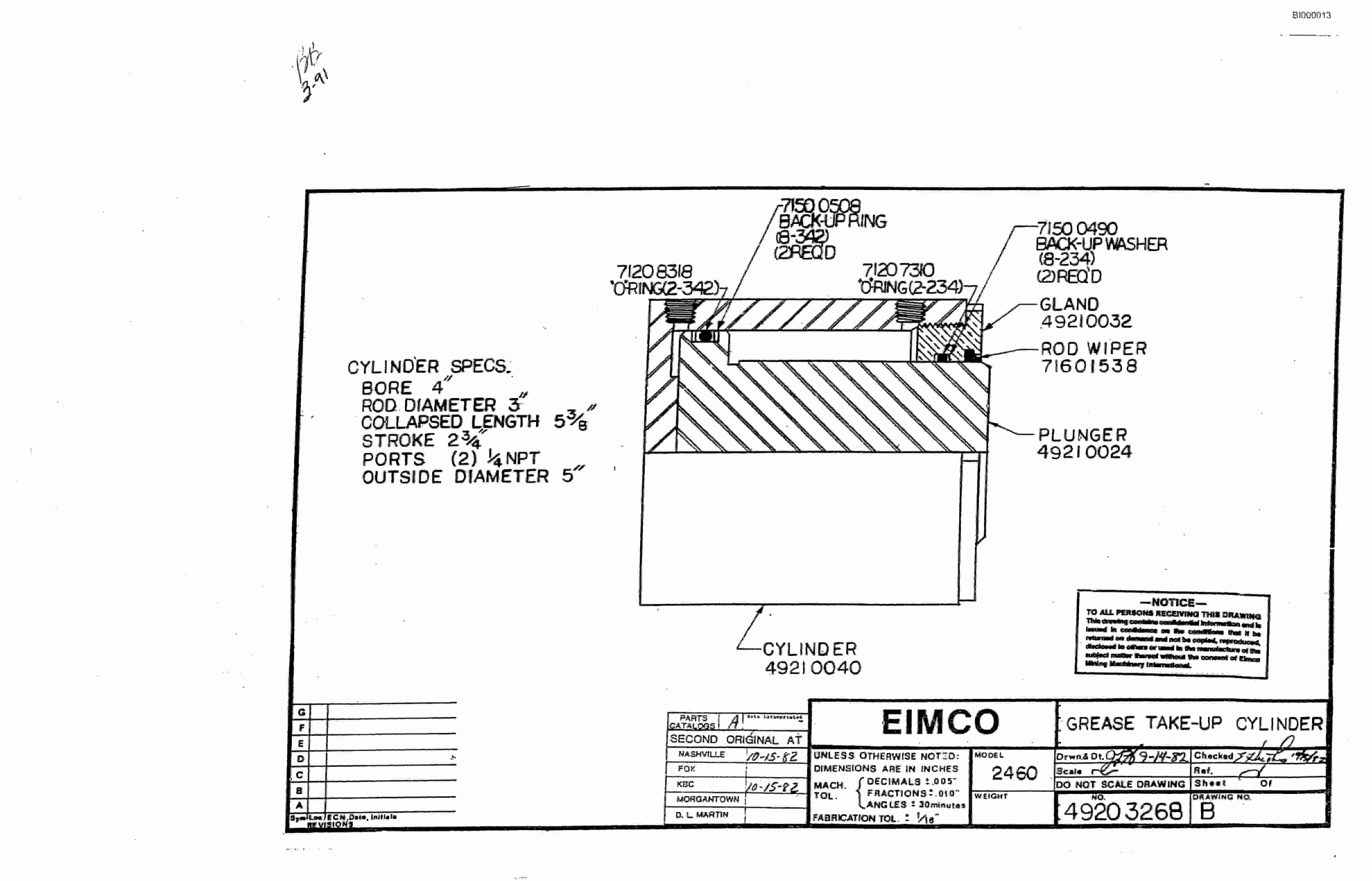 Bucyrus Dash Two Miner Parts Catalog BI000013-3