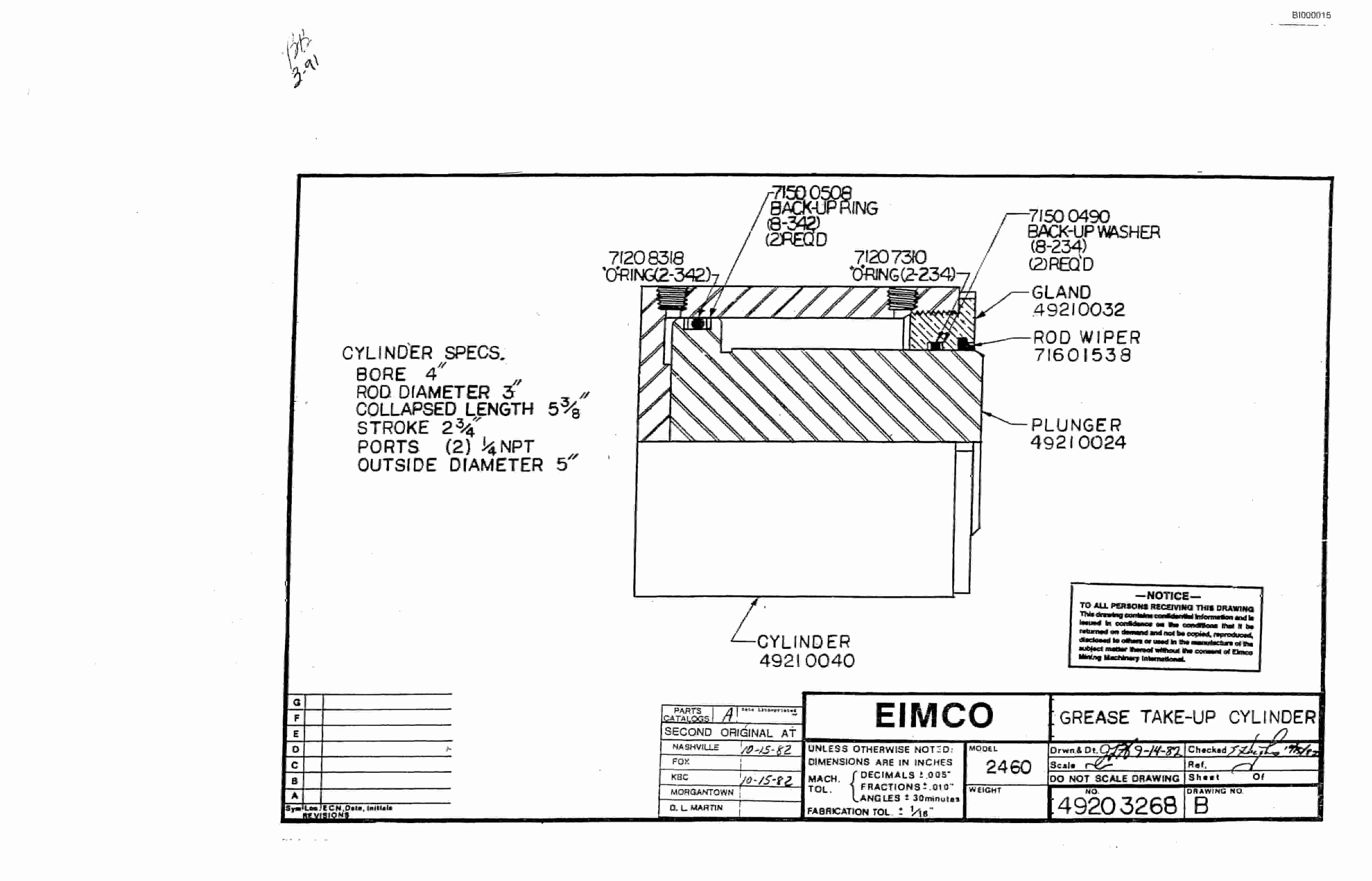 Bucyrus Dash Two Miner Parts Catalog BI000015-3