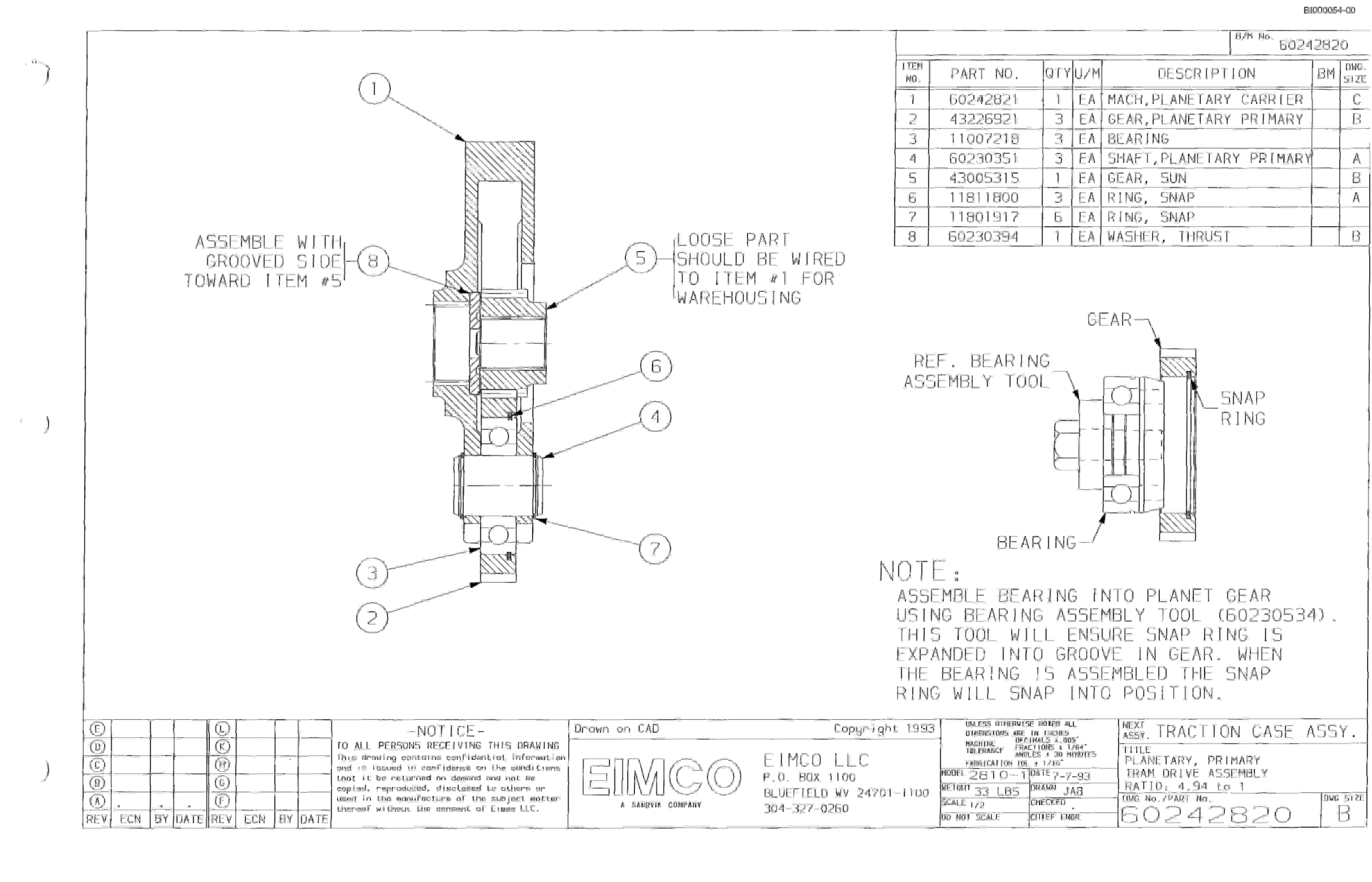 Bucyrus Dash Two Miner Parts Catalog BI000054-3