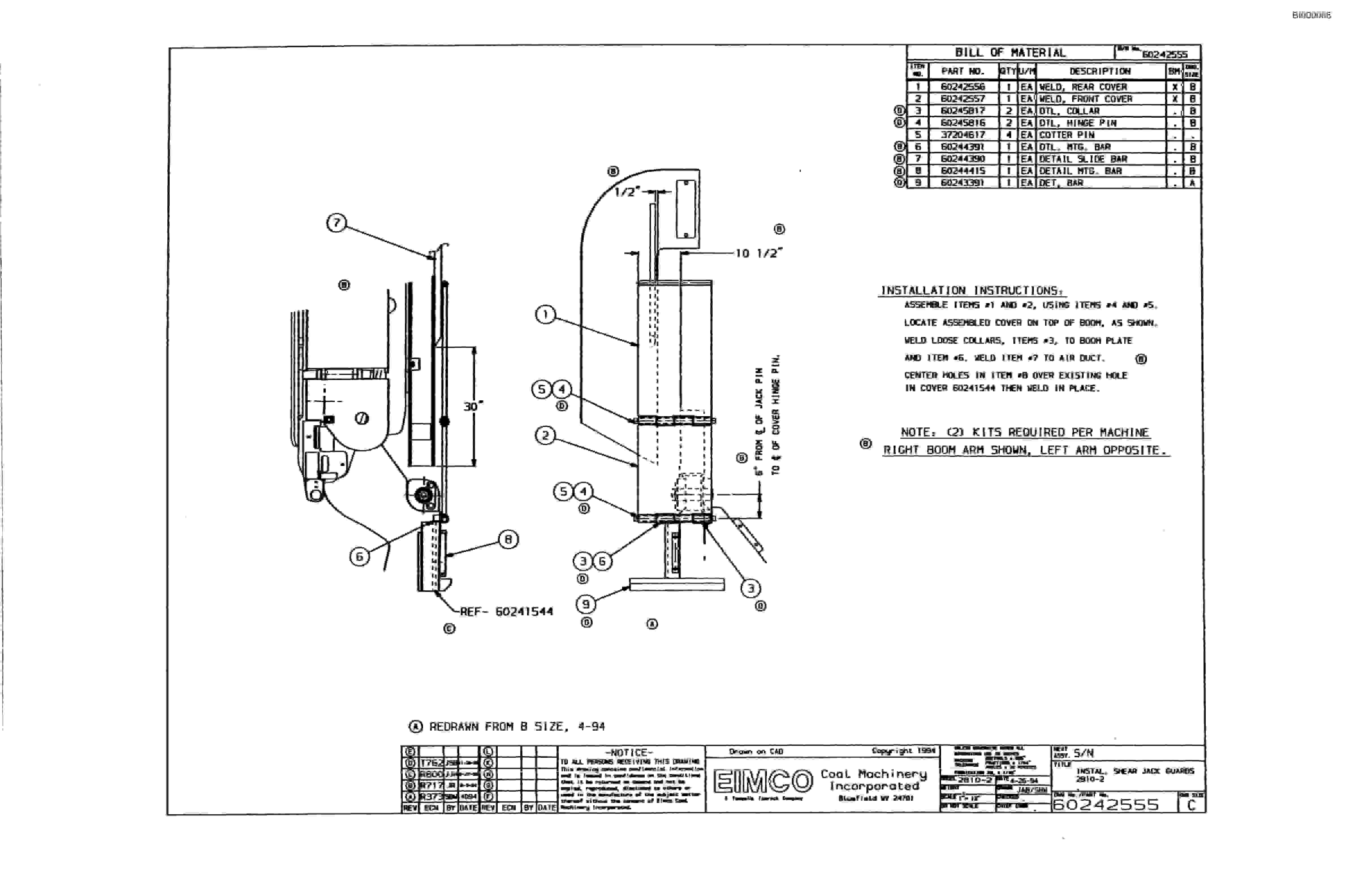 Bucyrus Dash Two Miner Parts Catalog BI000066-4