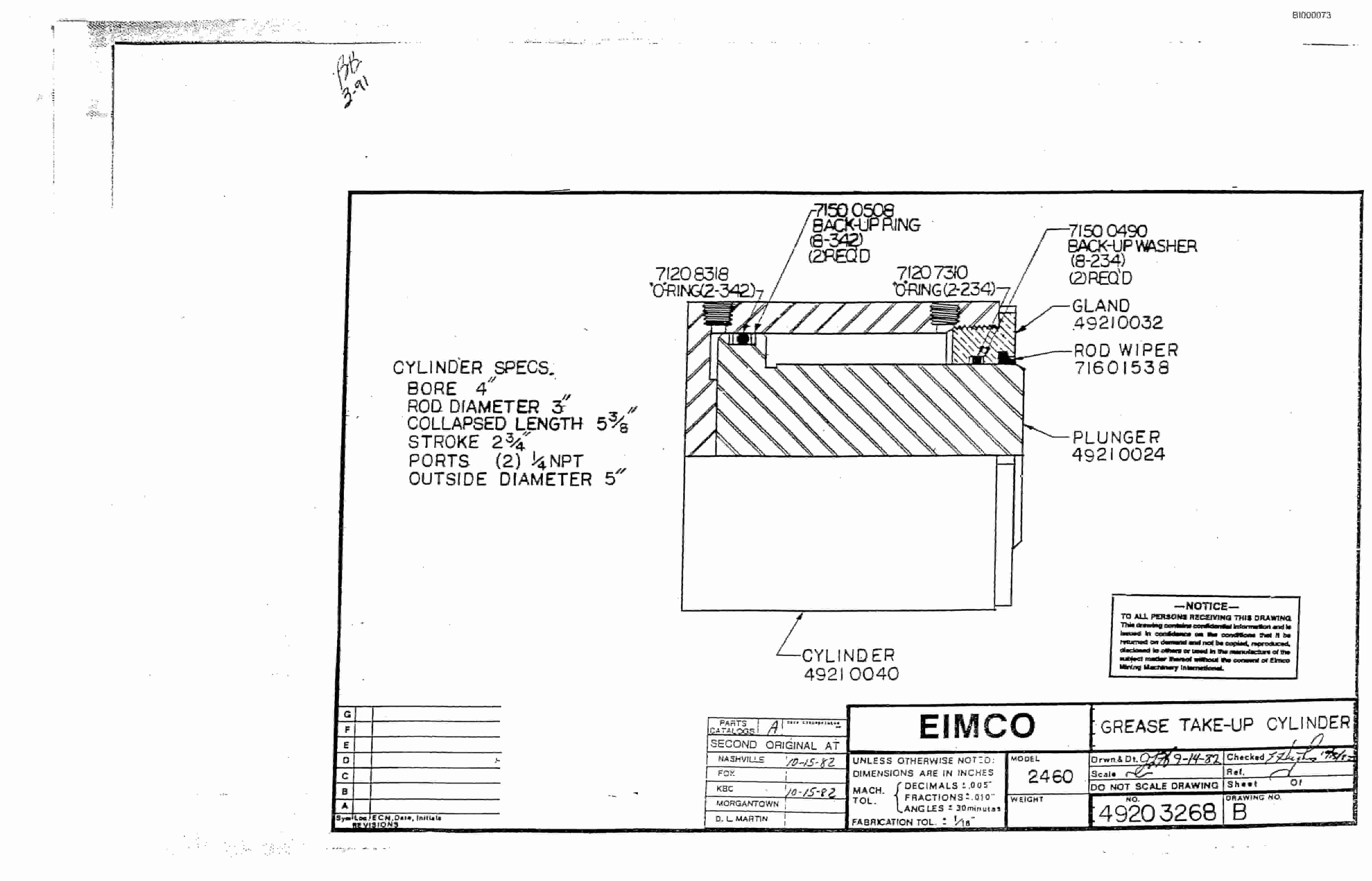 Bucyrus Dash Two Miner Parts Catalog BI000073-3