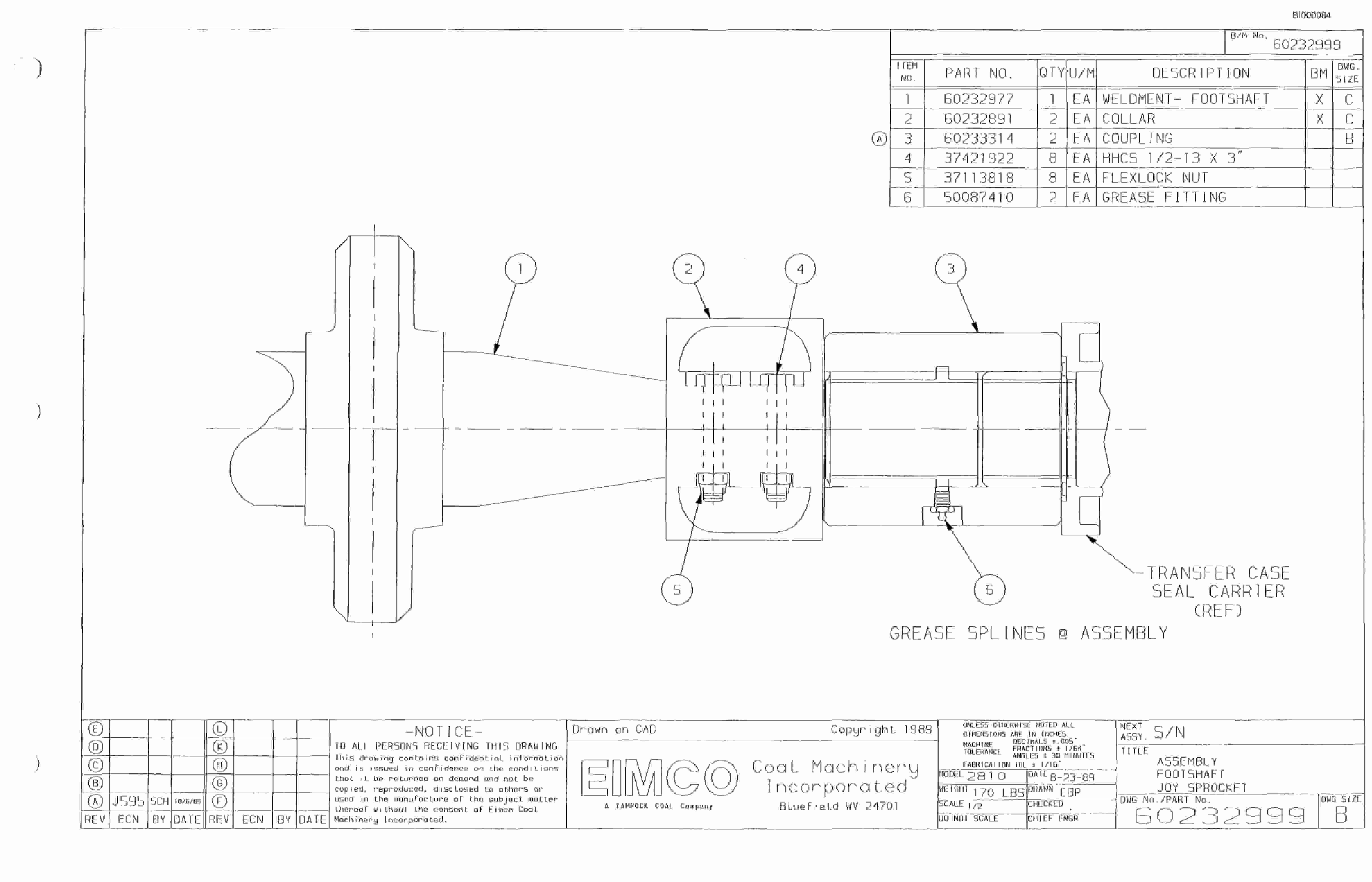 Bucyrus Dash Two Miner Parts Catalog BI000084-4
