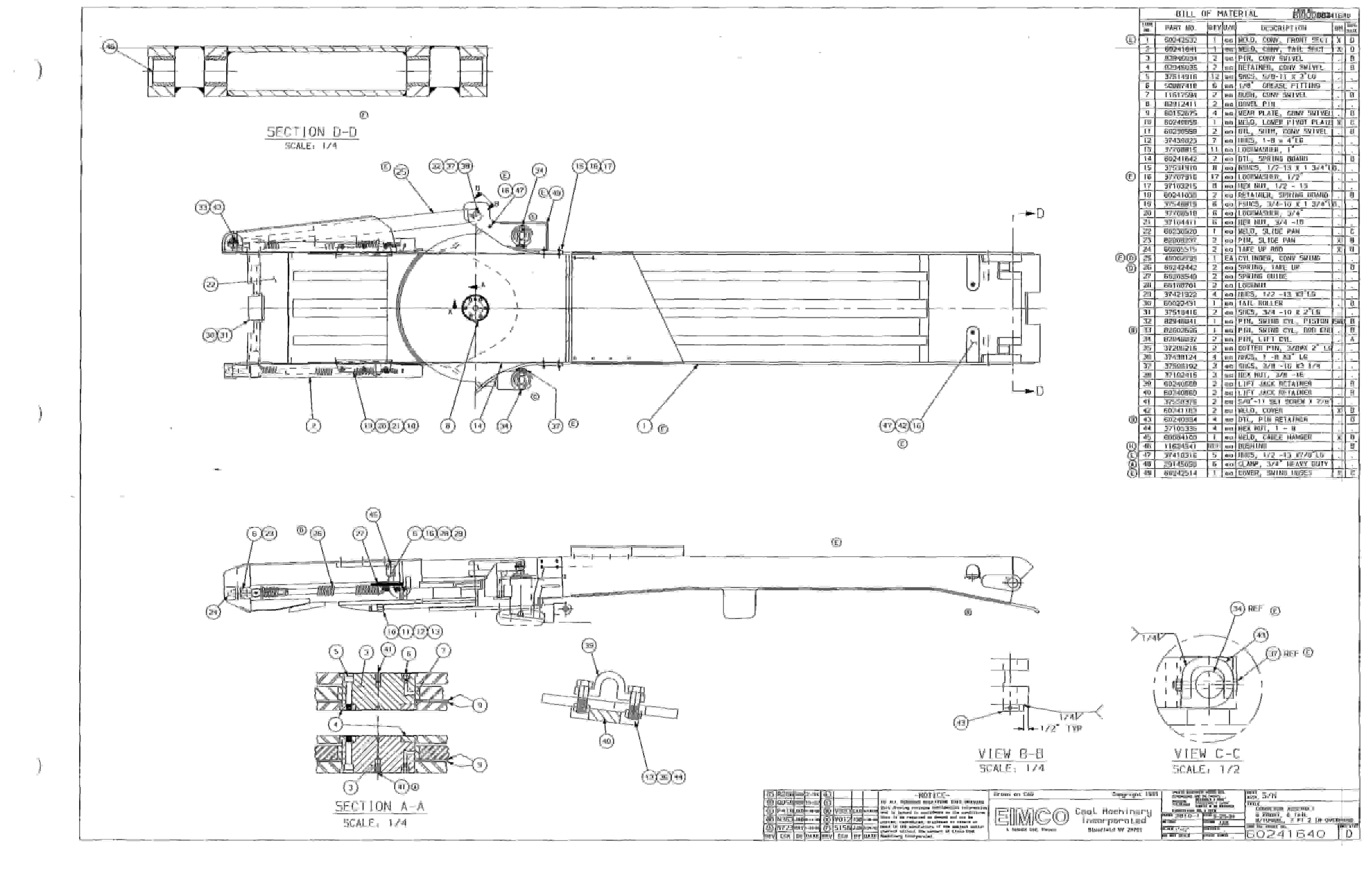 Bucyrus Dash Two Miner Parts Catalog BI000084-5