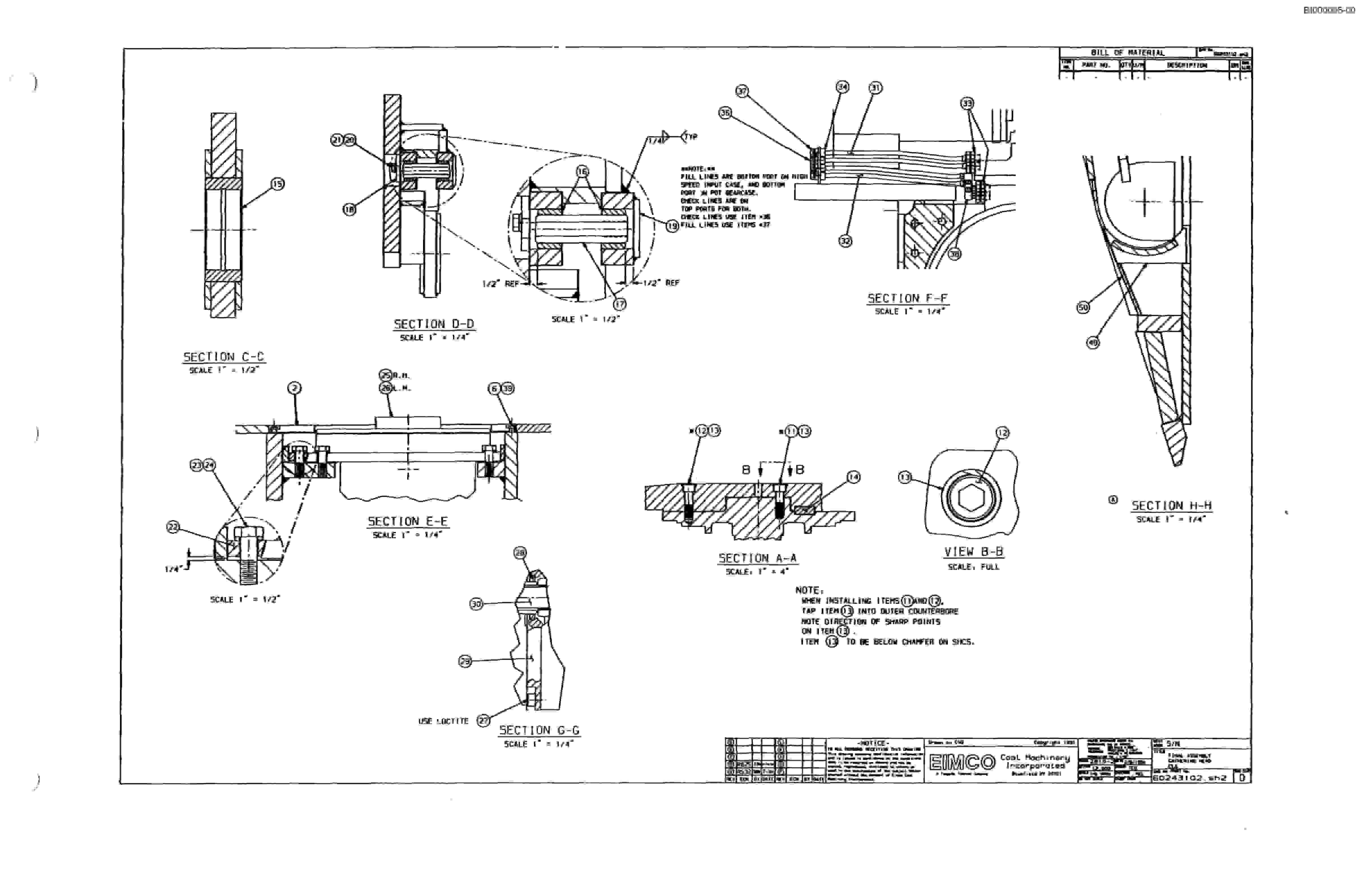 Bucyrus Dash Two Miner Parts Catalog BI000095-4