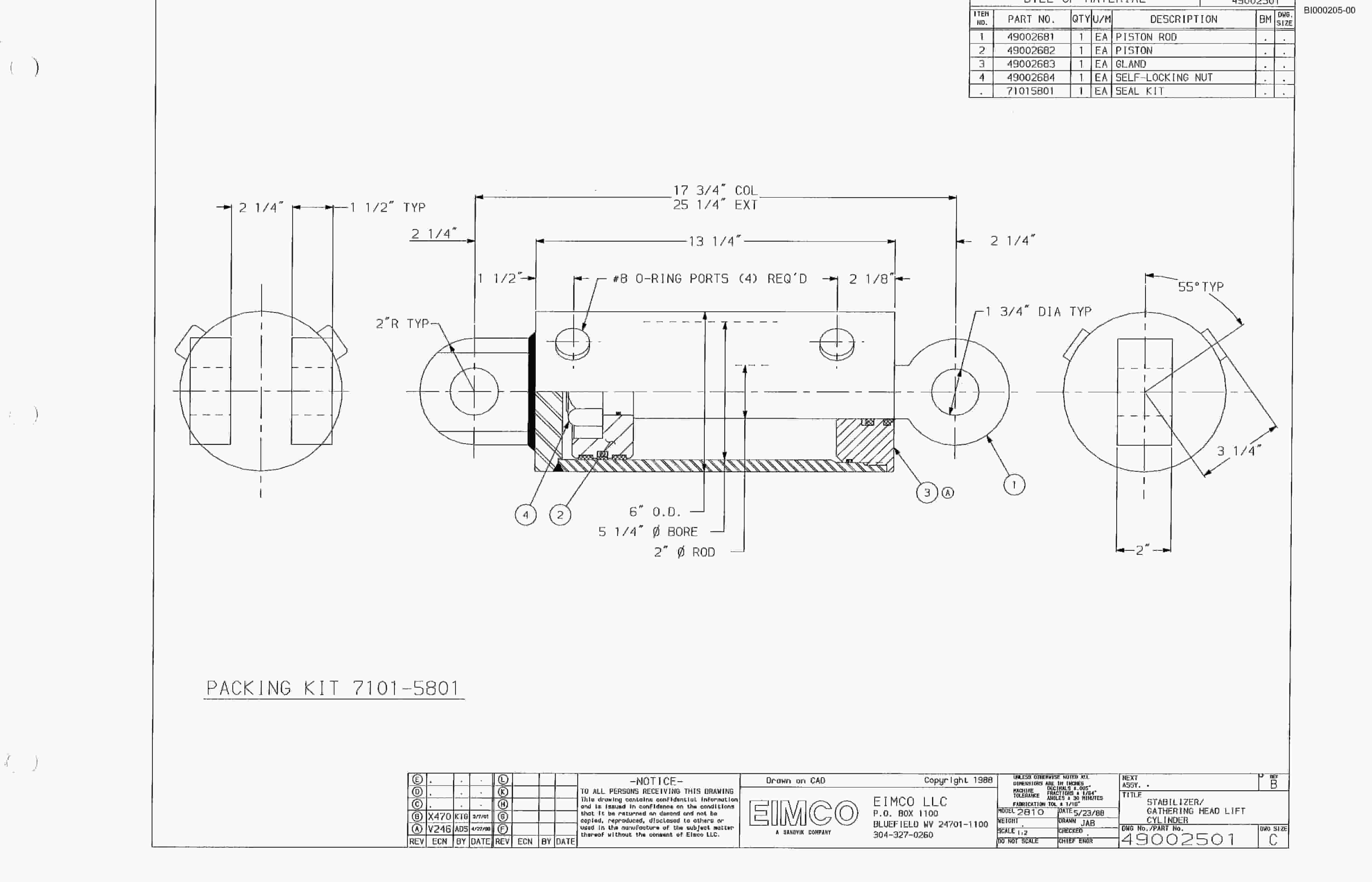 Bucyrus Dash Two Miner Parts Catalog BI000205-2