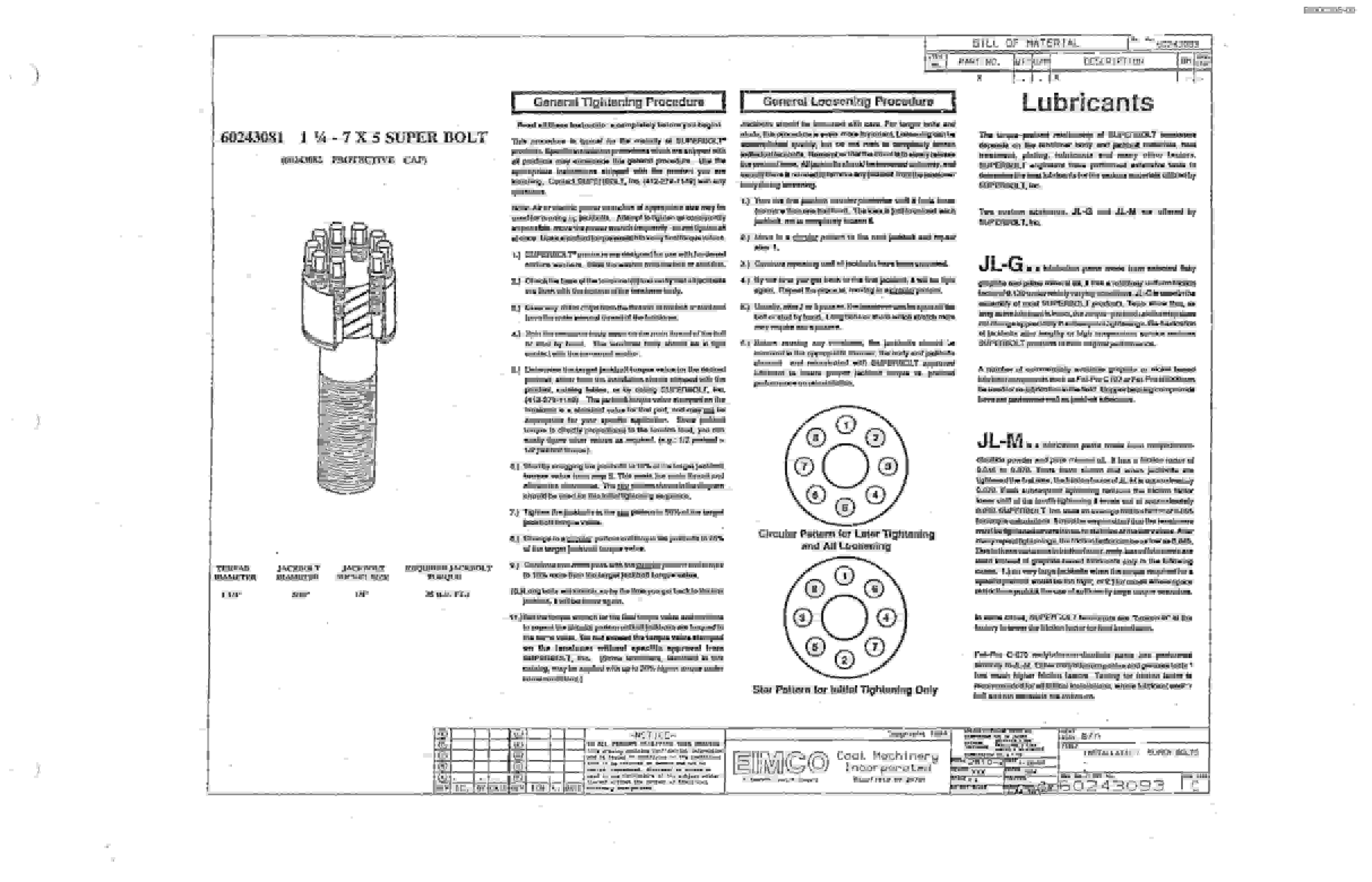 Bucyrus Dash Two Miner Parts Catalog BI000205-3
