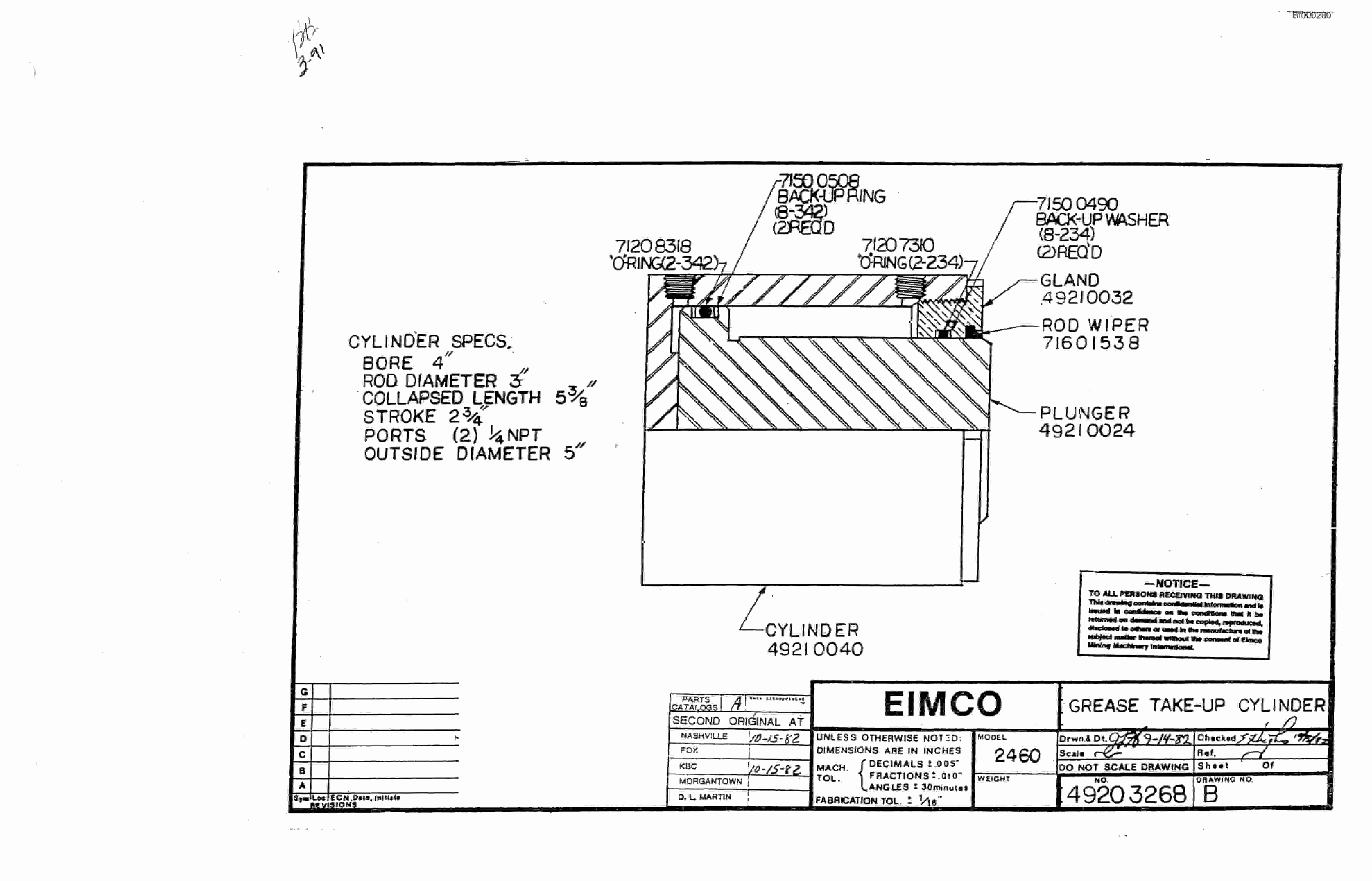 Bucyrus Dash Two Miner Parts Catalog BI000280-3