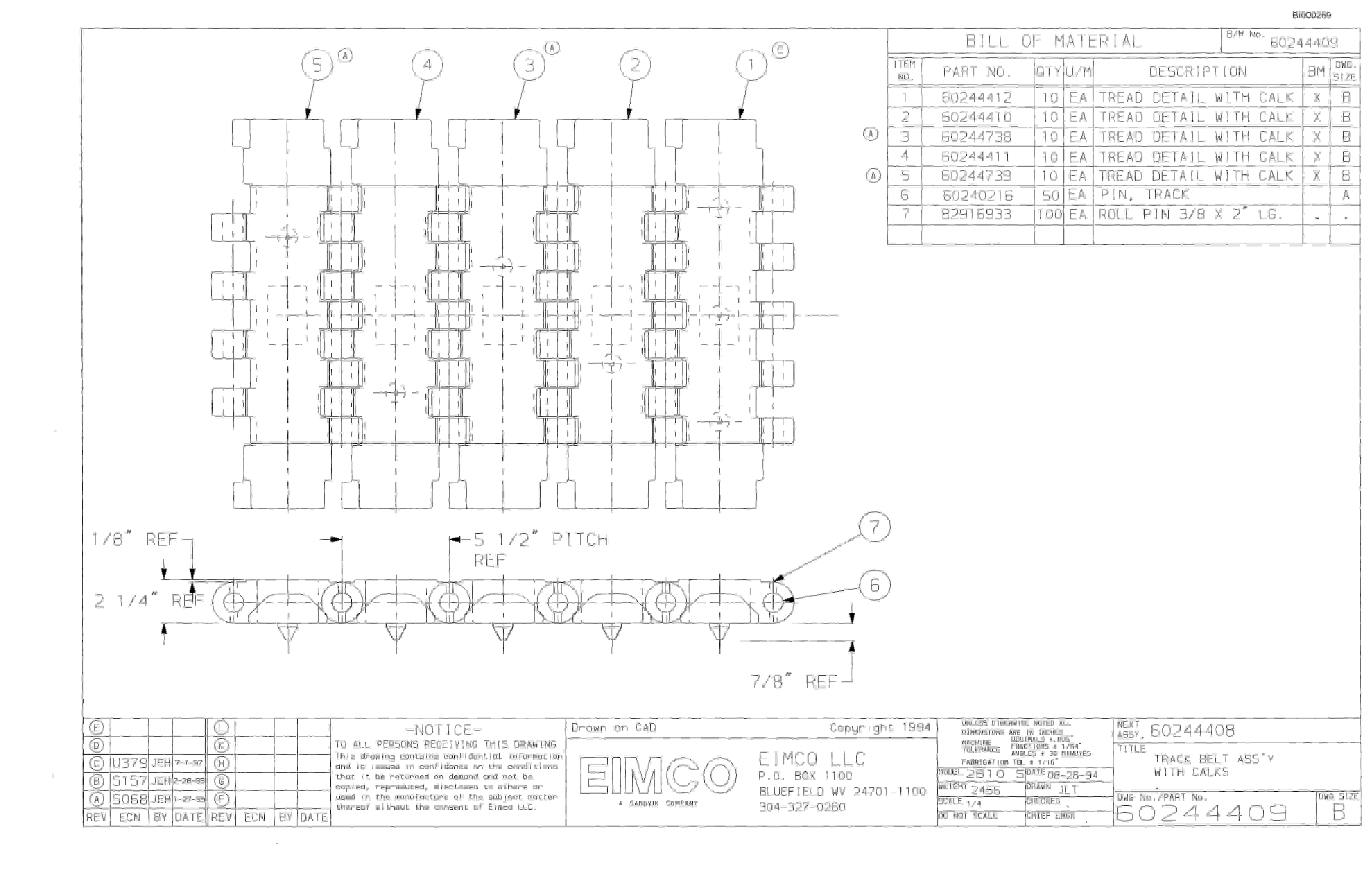 Bucyrus Dash Two-Pmodular Miner Parts Catalog BI000269-3