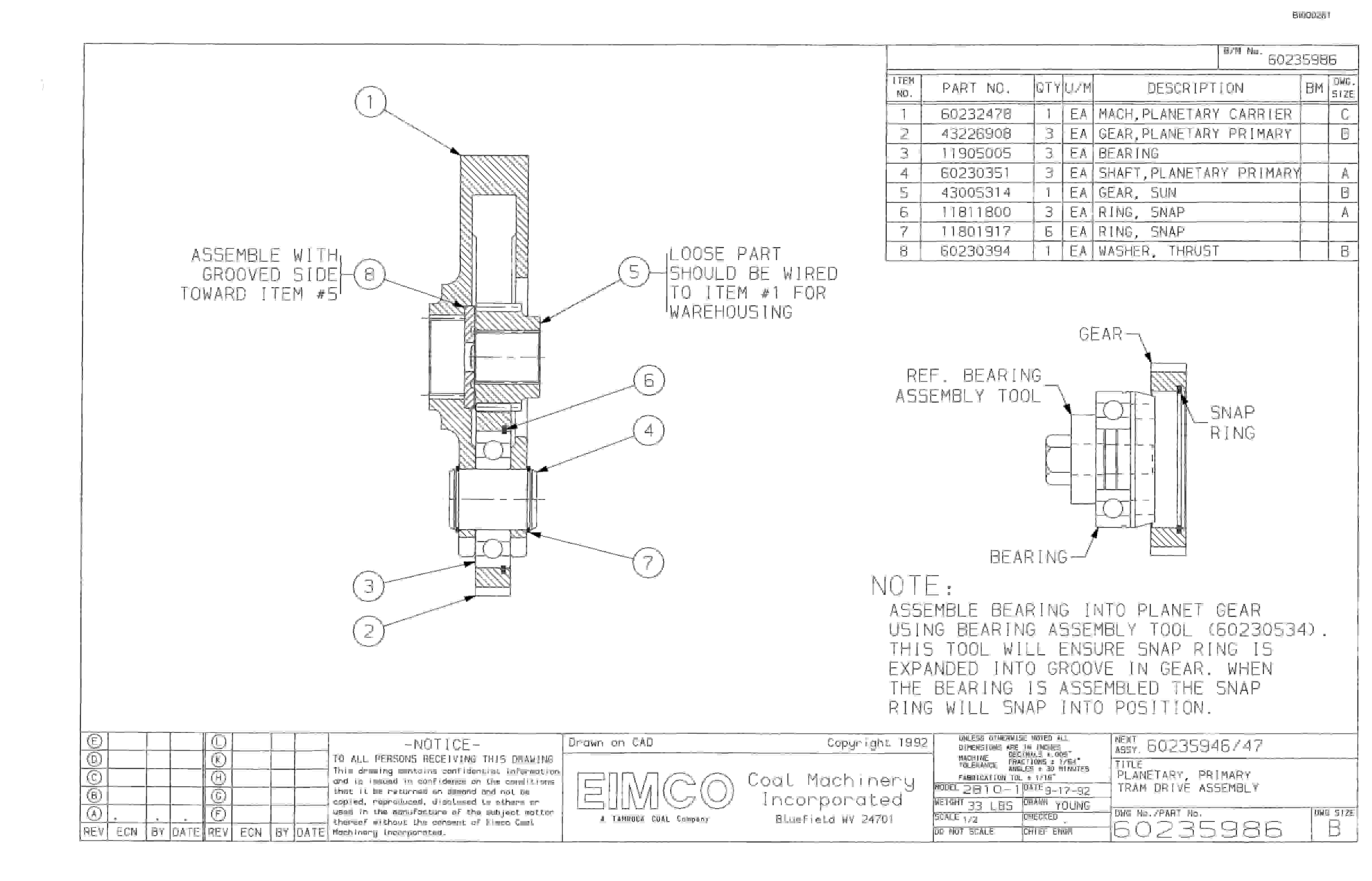 Bucyrus Dash Two-Pmodular Miner Parts Catalog BI000281-3