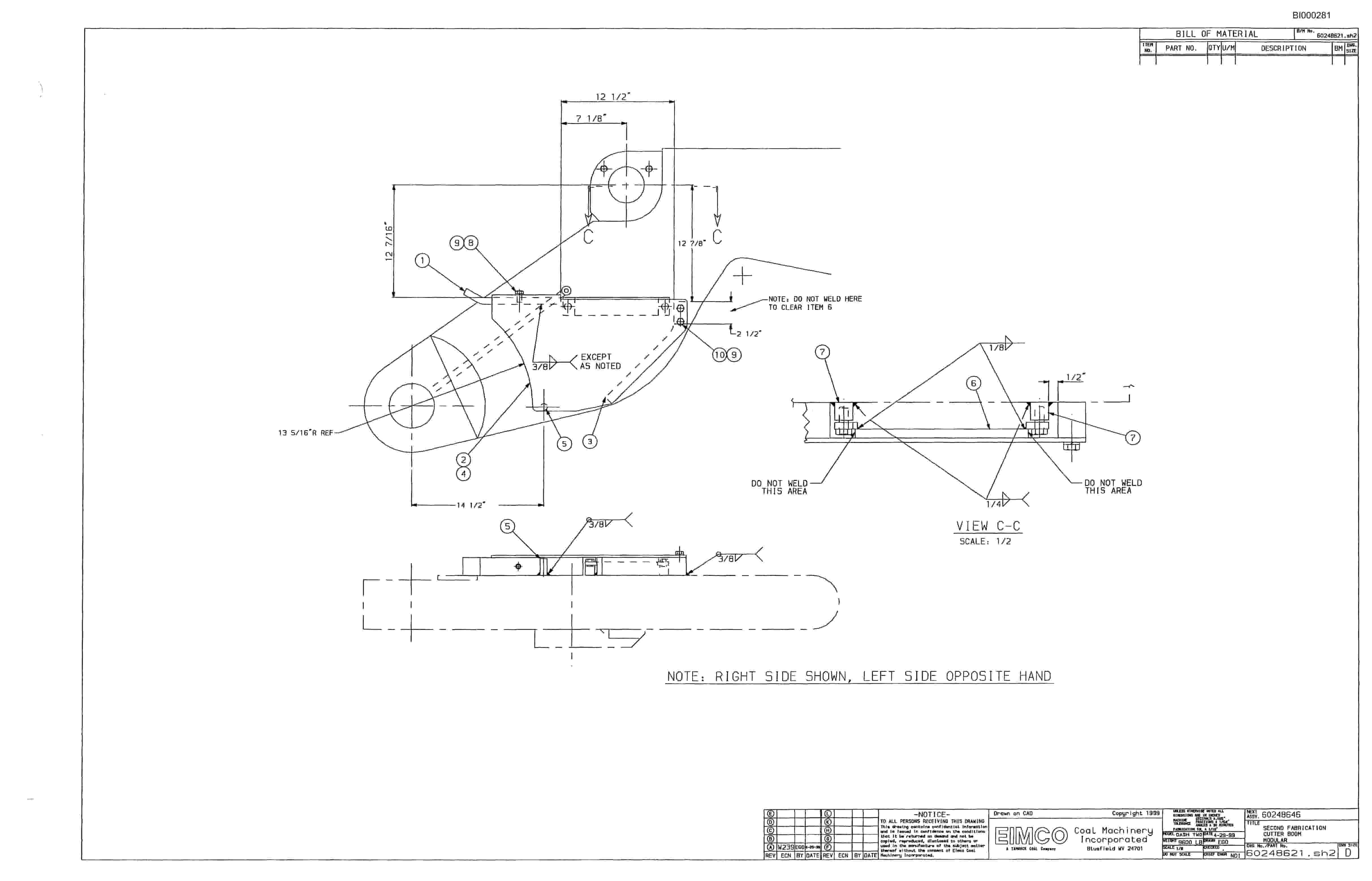 Bucyrus Dash Two-Pmodular Miner Parts Catalog BI000281-5
