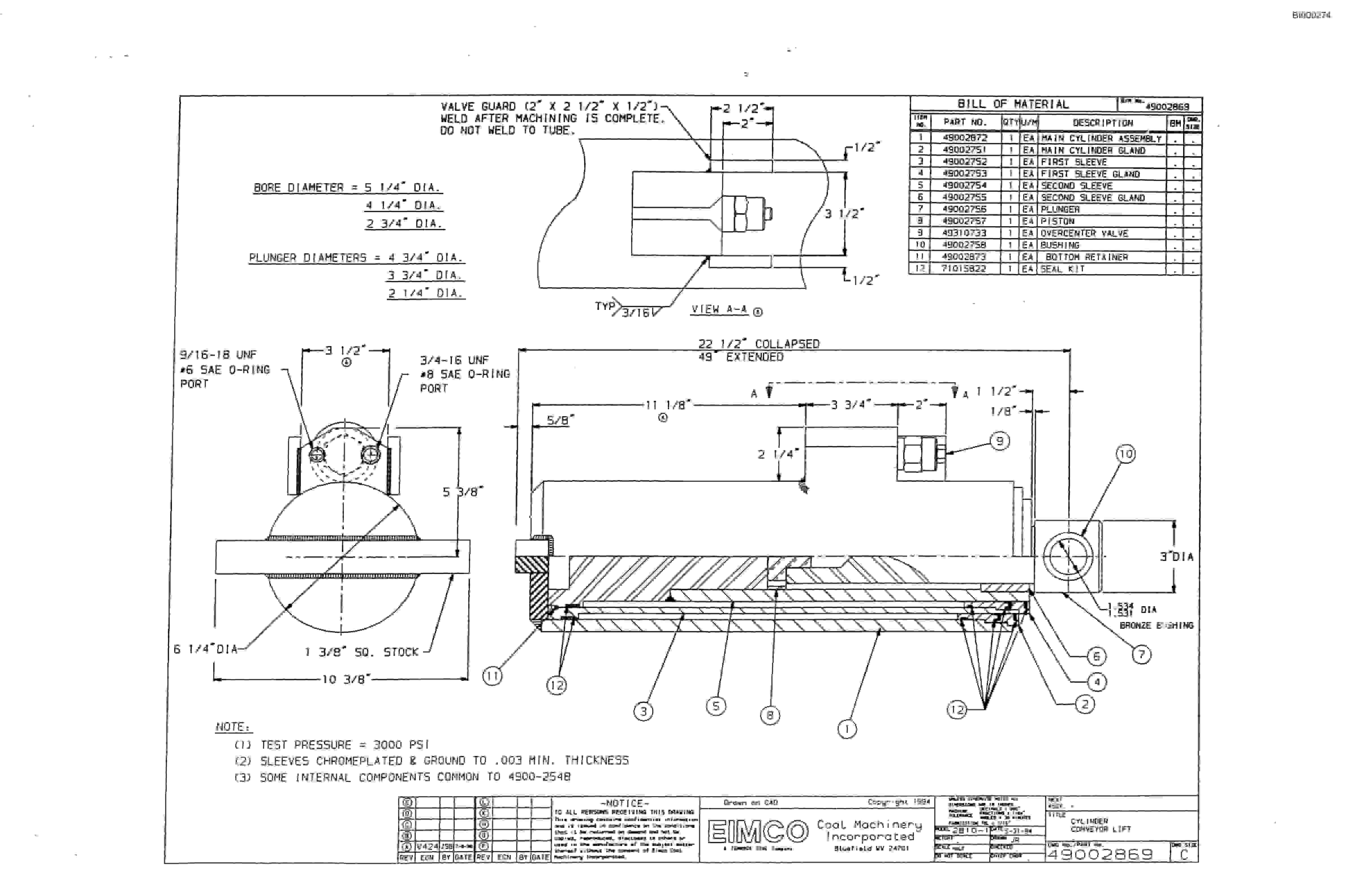 Bucyrus Dash Two R.H Scrubber Miner Parts Catalog BI000274-2