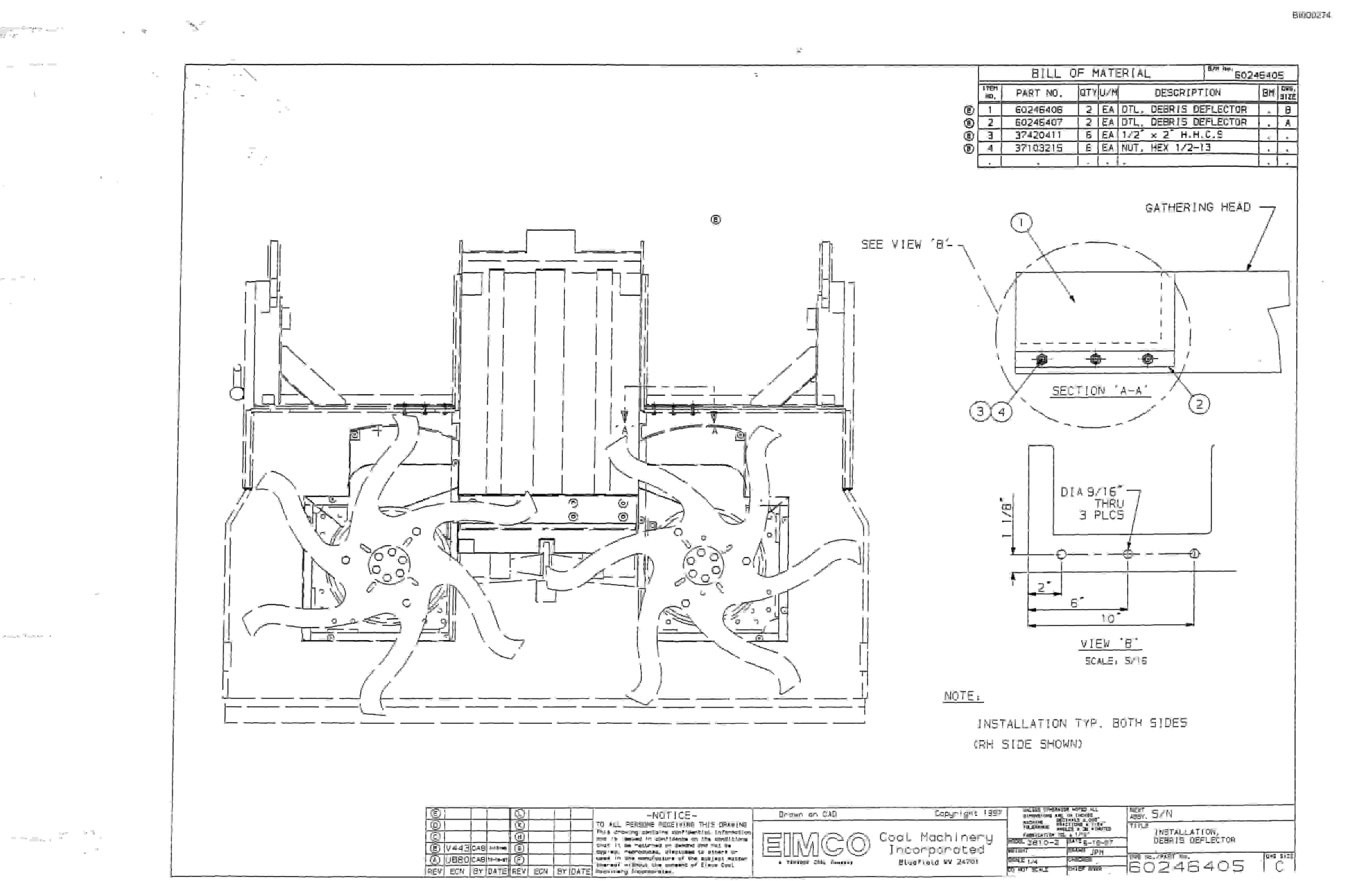 Bucyrus Dash Two R.H Scrubber Miner Parts Catalog BI000274-5
