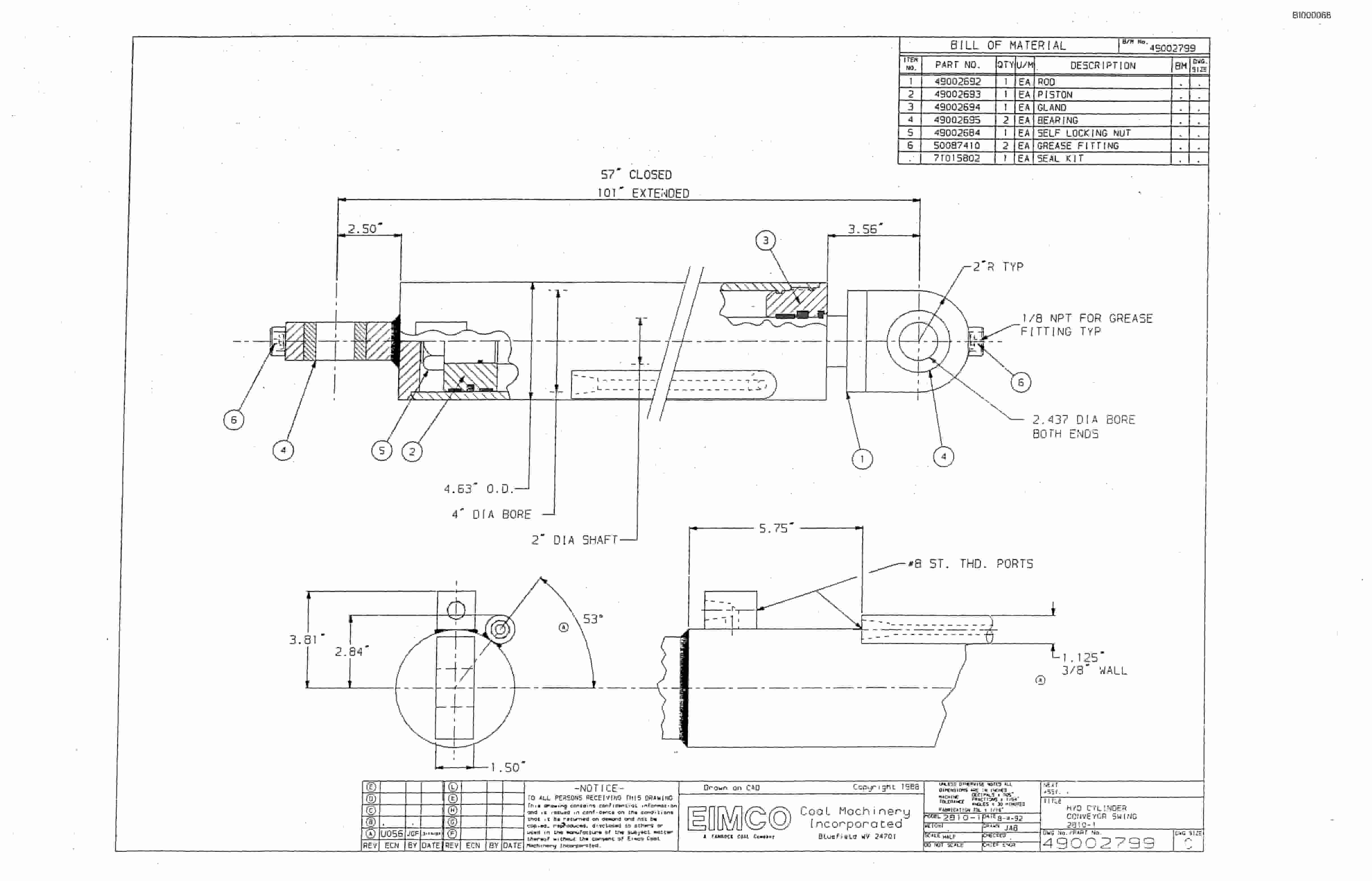 Bucyrus Dash Zero Drum Miner Parts Catalog BI000068-2