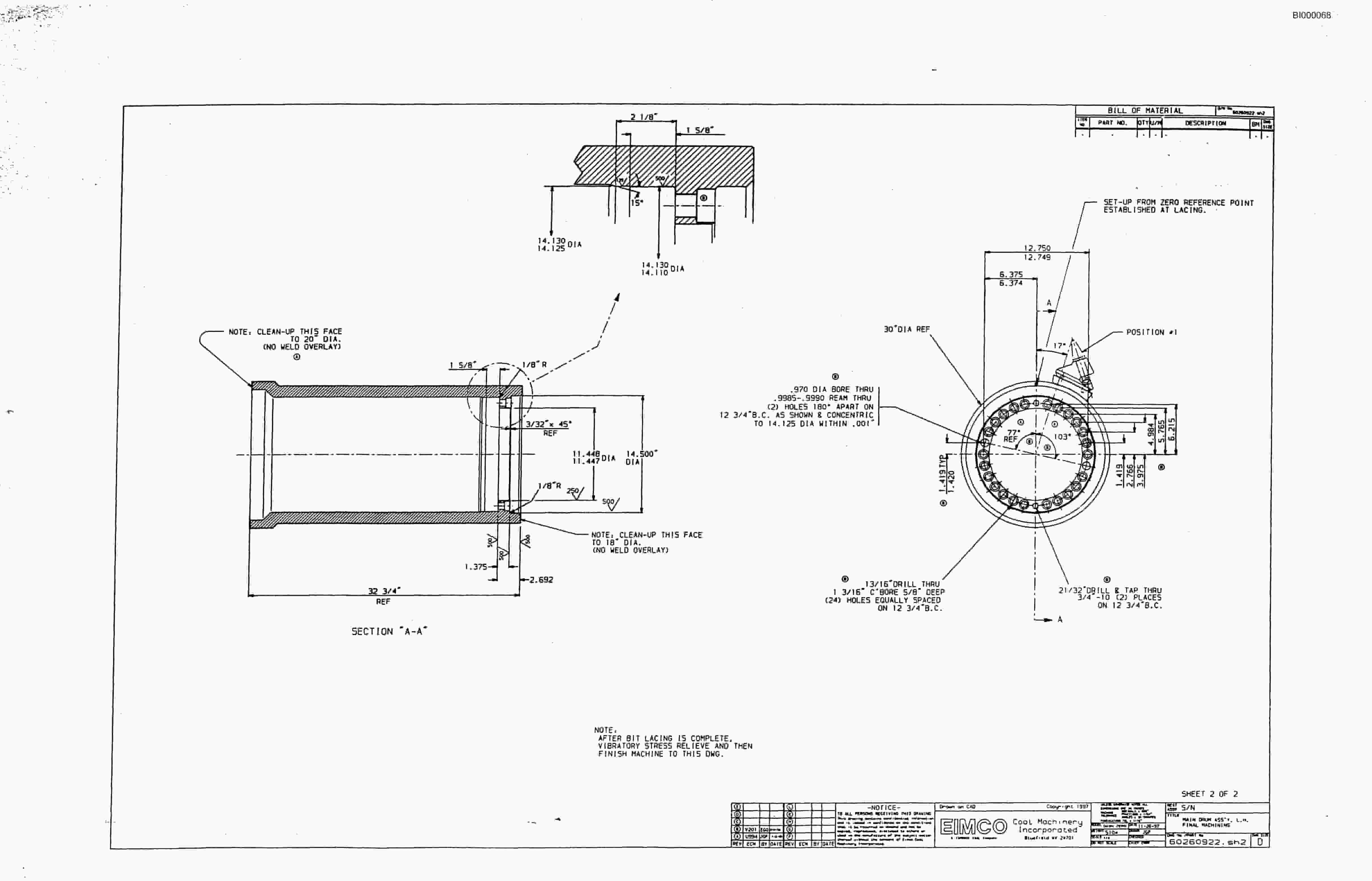 Bucyrus Dash Zero Drum Miner Parts Catalog BI000068-4