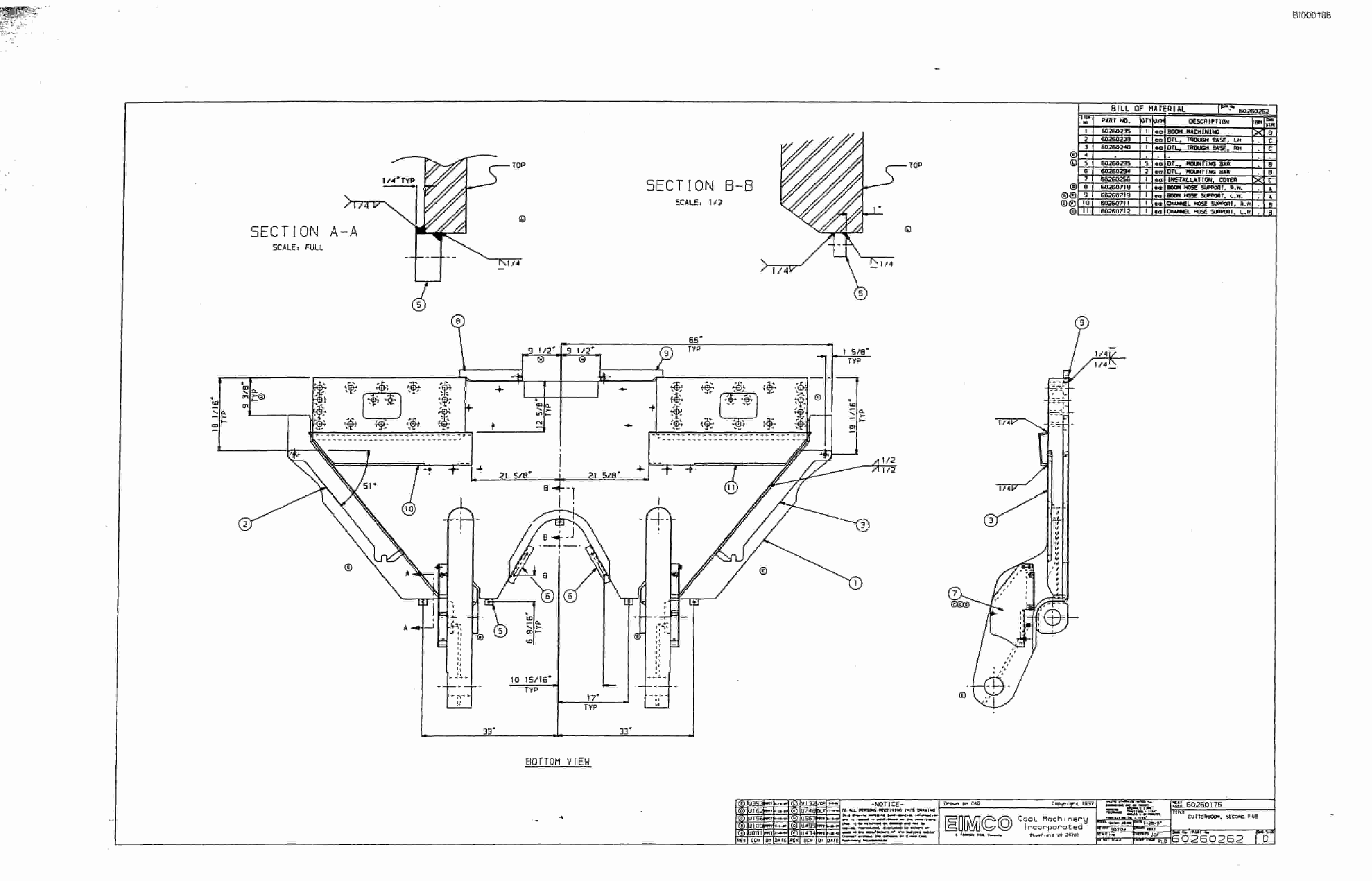 Bucyrus Dash Zero Drum Miner Parts Catalog BI000188-5