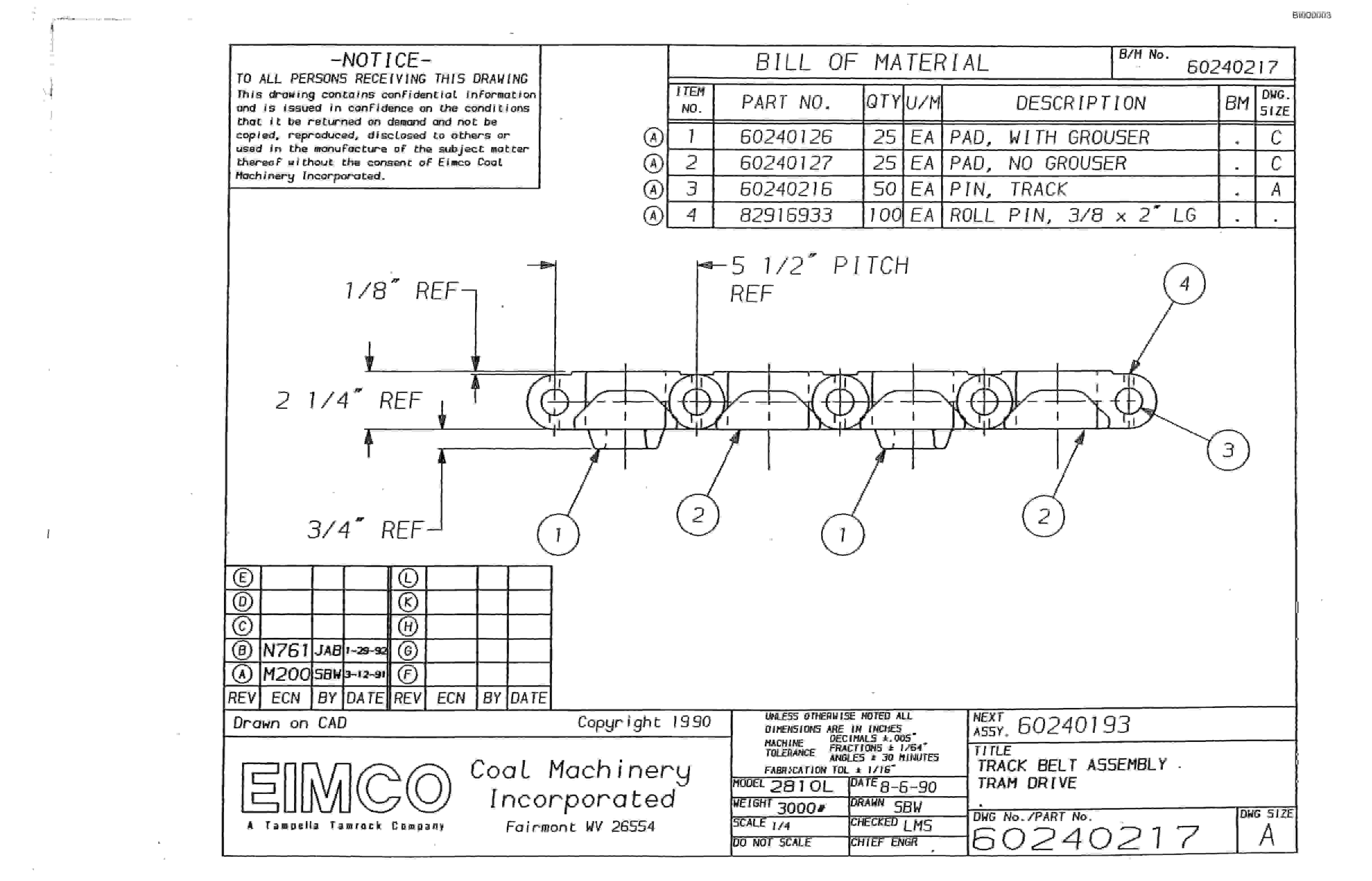 Bucyrus Dash Zero Miner Parts Catalog BI000003 70880177-3