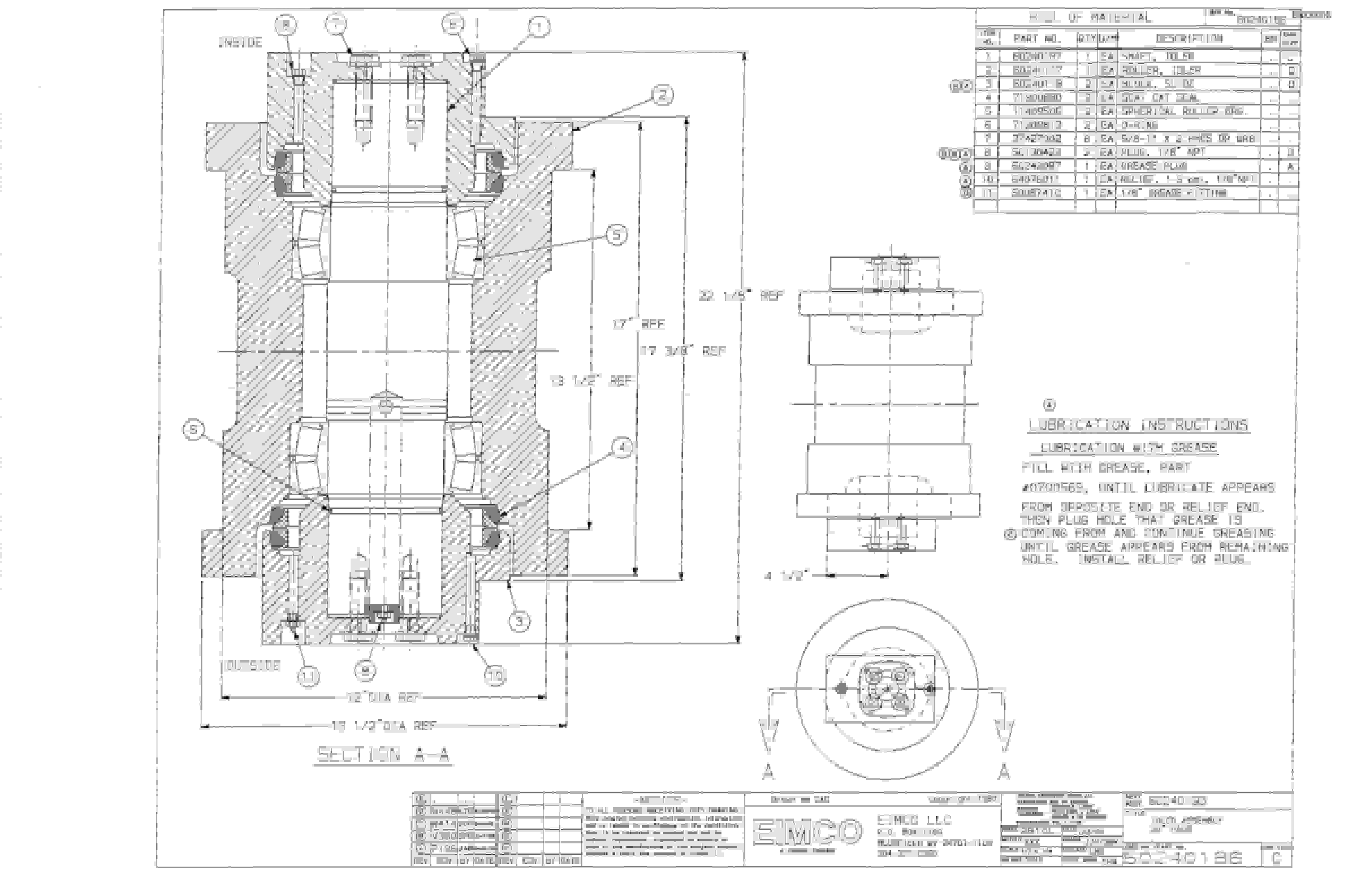 Bucyrus Dash Zero Miner Parts Catalog BI000008 70880196R-3
