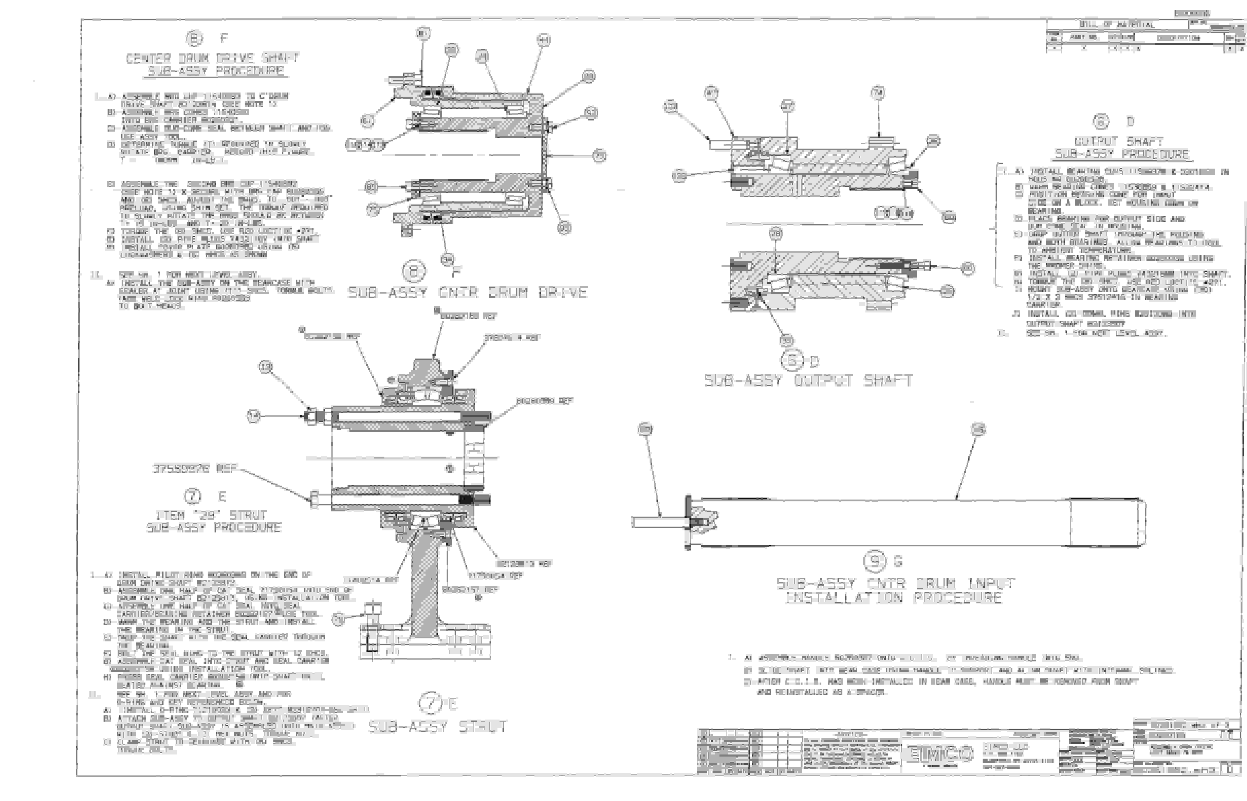 Bucyrus Dash Zero Miner Parts Catalog BI000008 70880196R-4