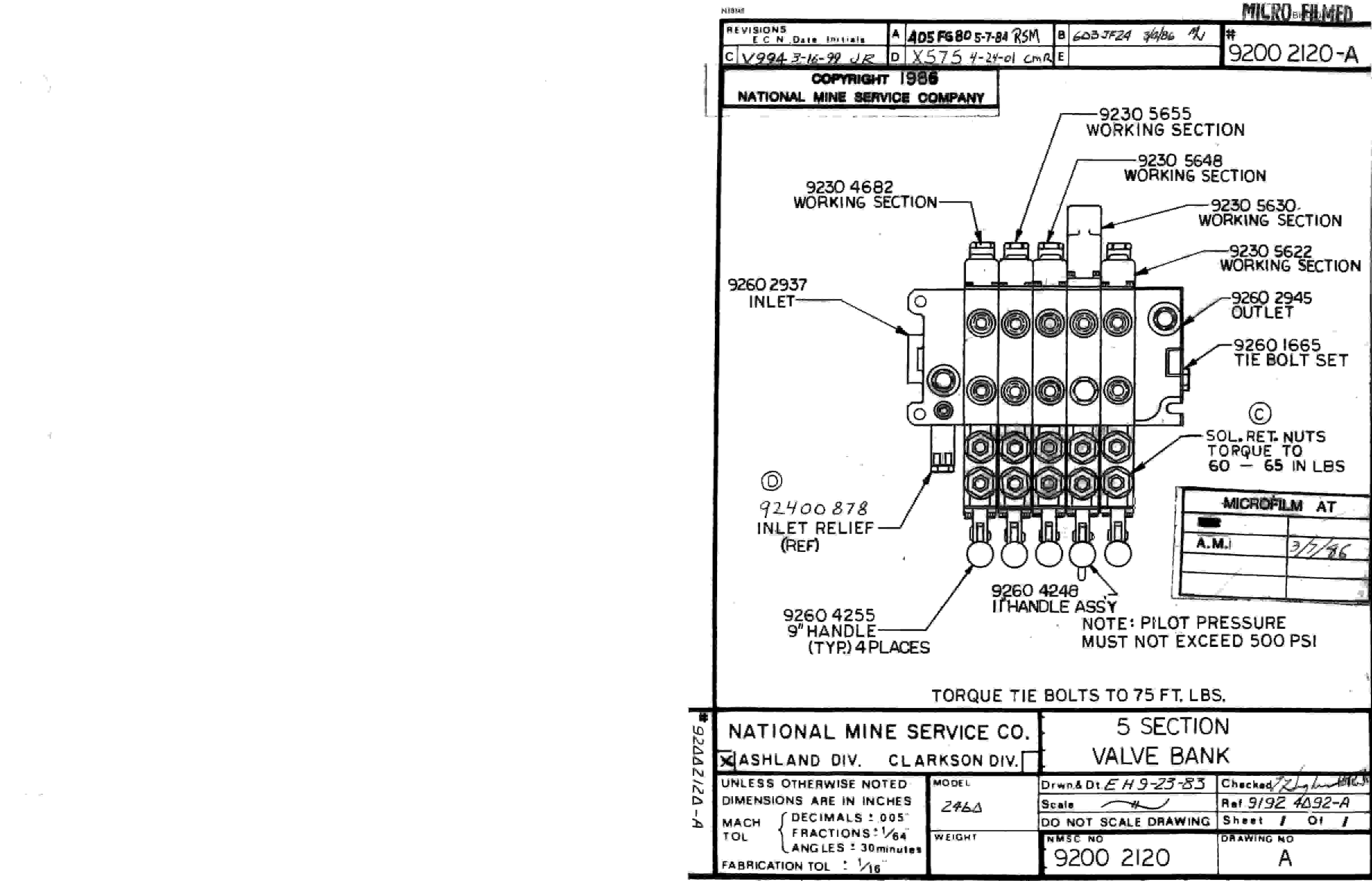 Bucyrus Dash Zero Miner Parts Catalog BI000044-2