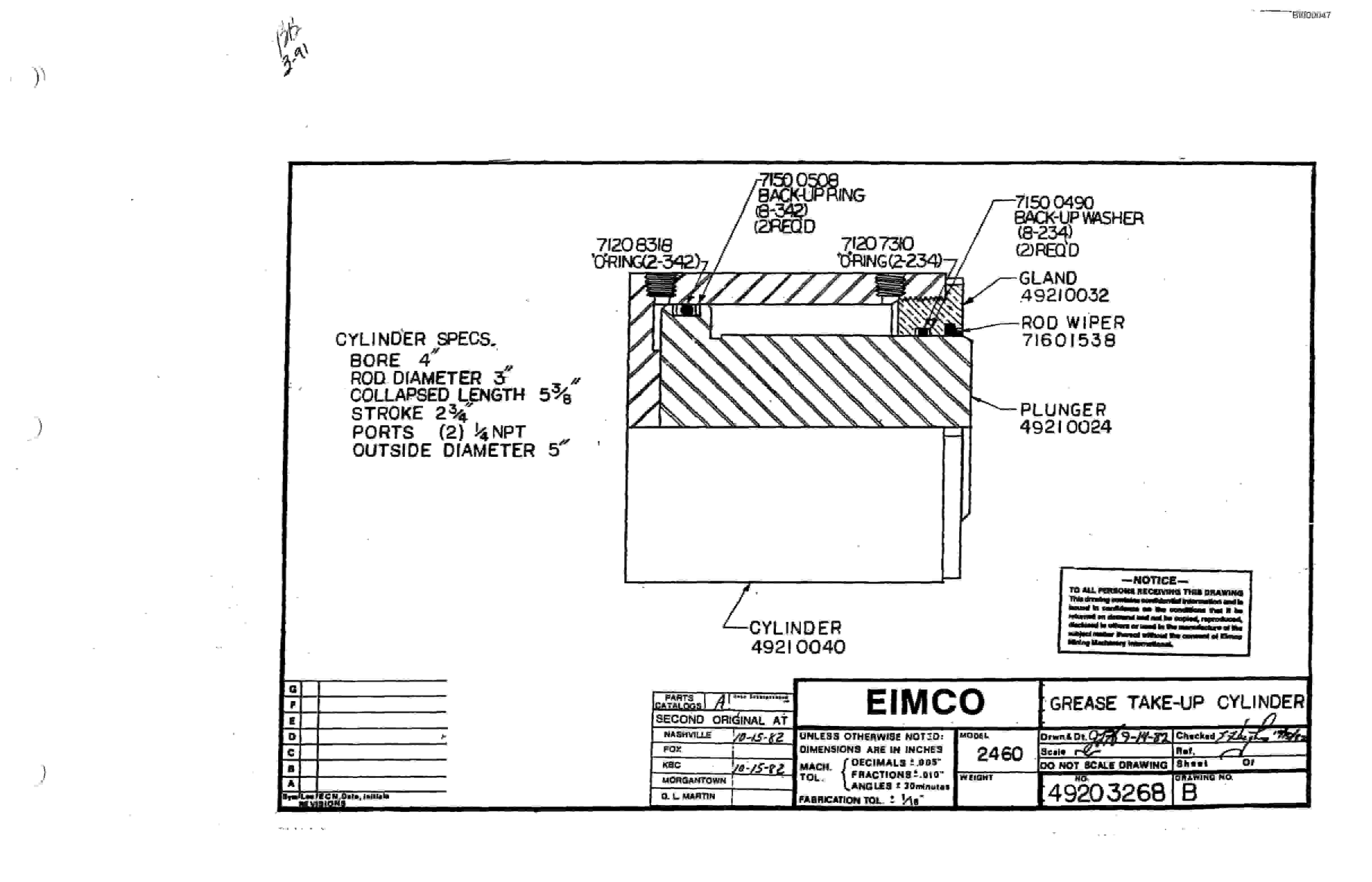 Bucyrus Dash Zero Miner Parts Catalog BI000047-3