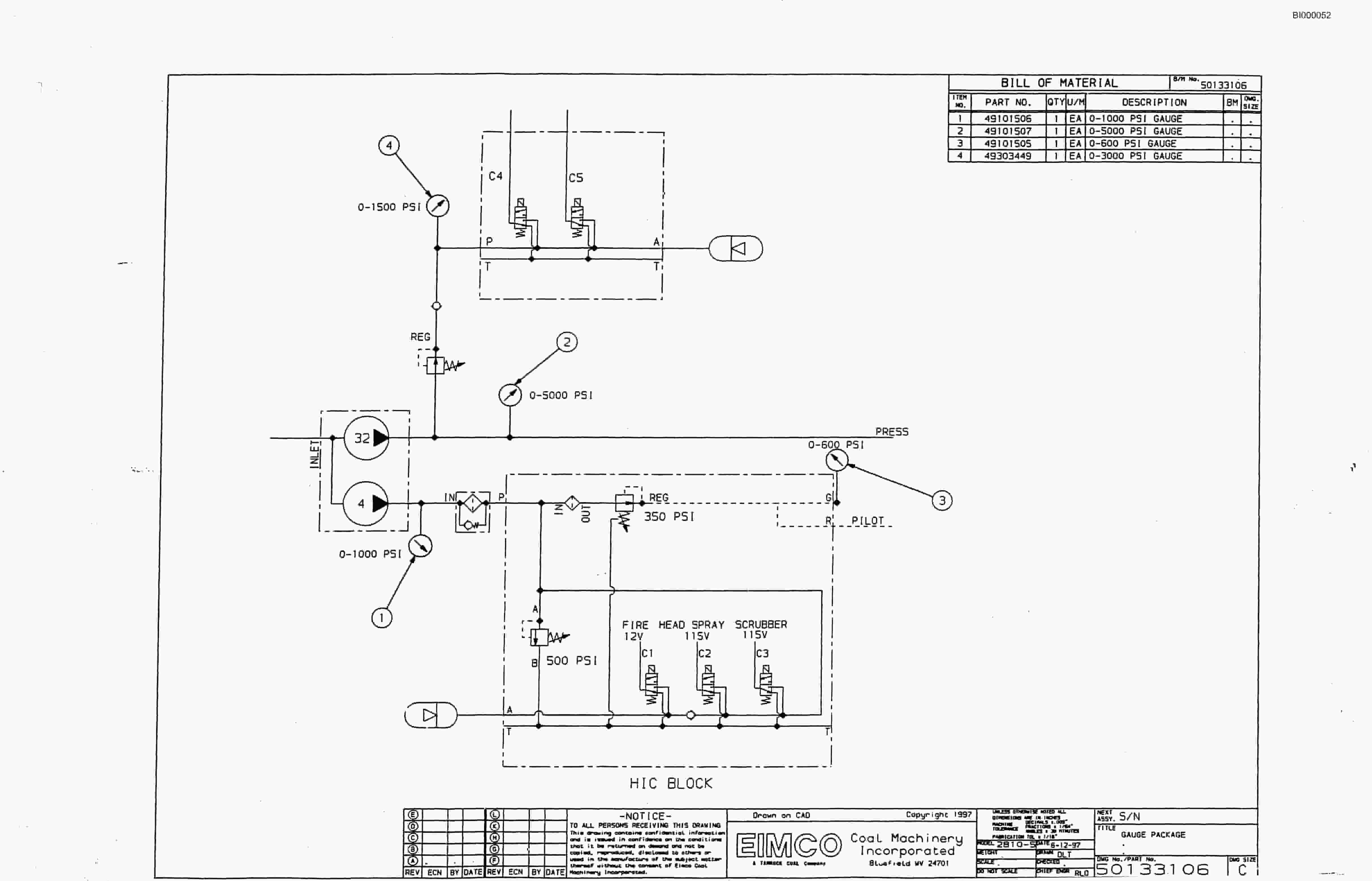 Bucyrus Dash Zero Miner Parts Catalog BI000052-2