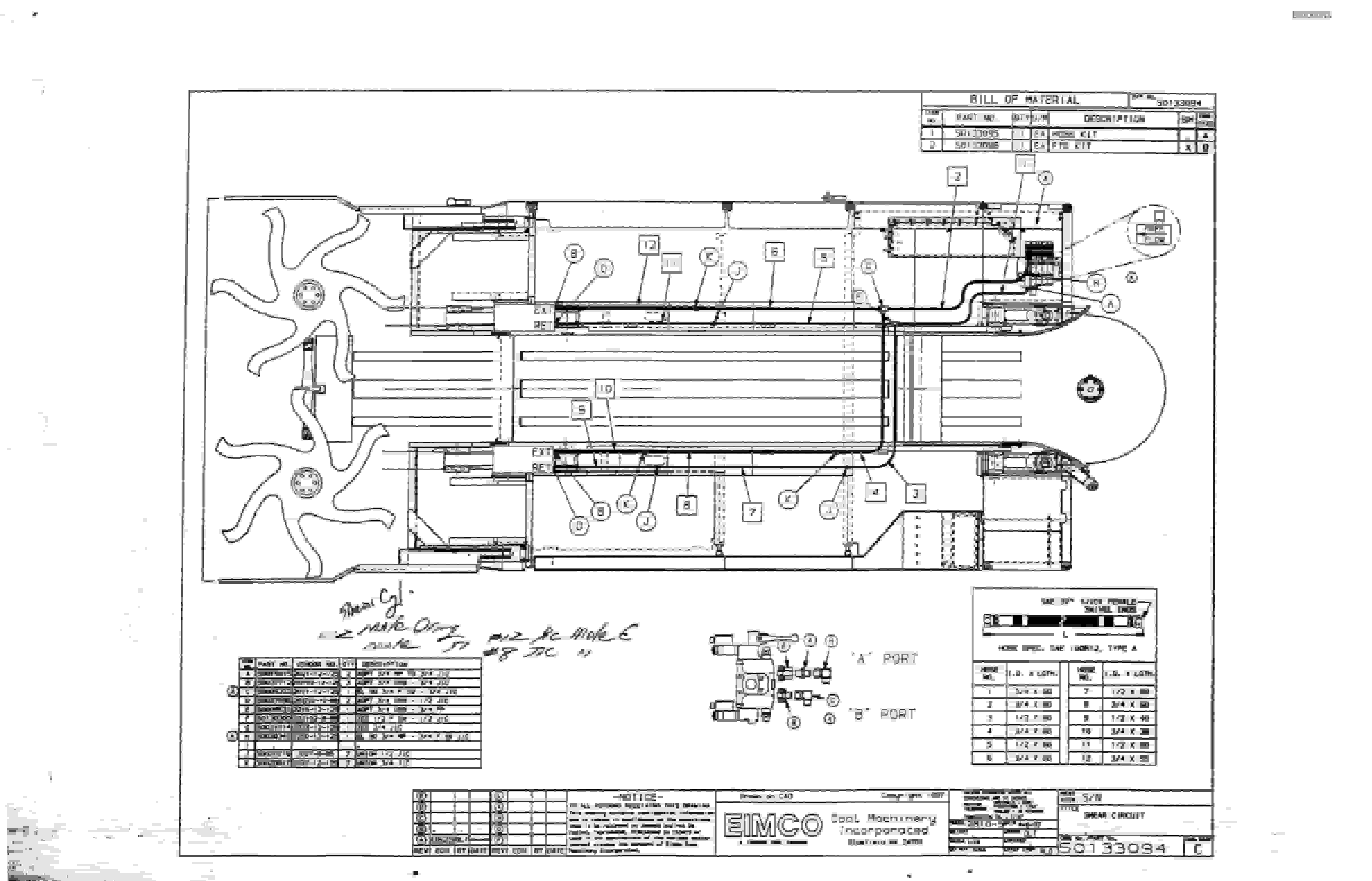 Bucyrus Dash Zero Miner Parts Catalog BI000053-2