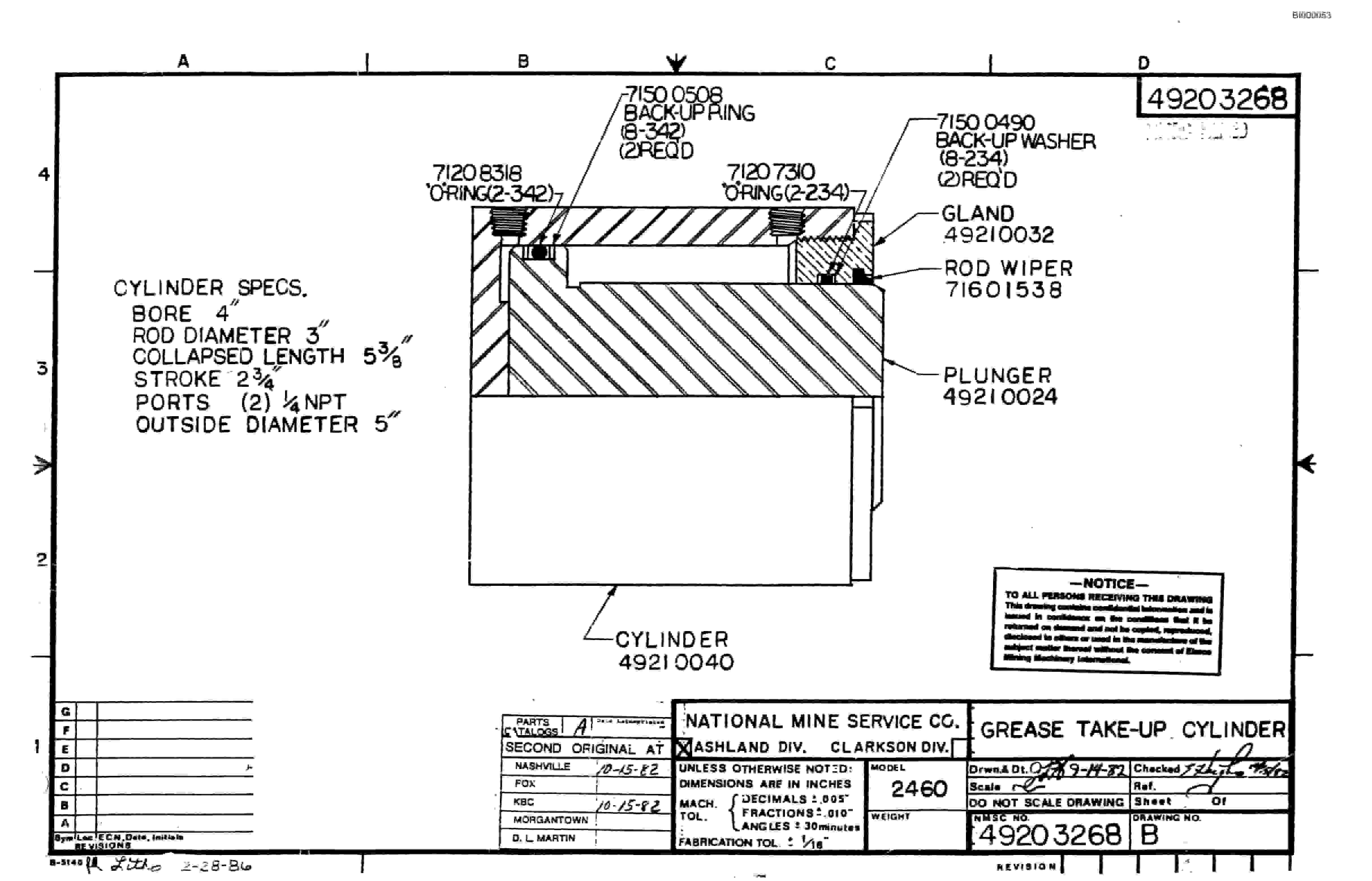 Bucyrus Dash Zero Miner Parts Catalog BI000053-3