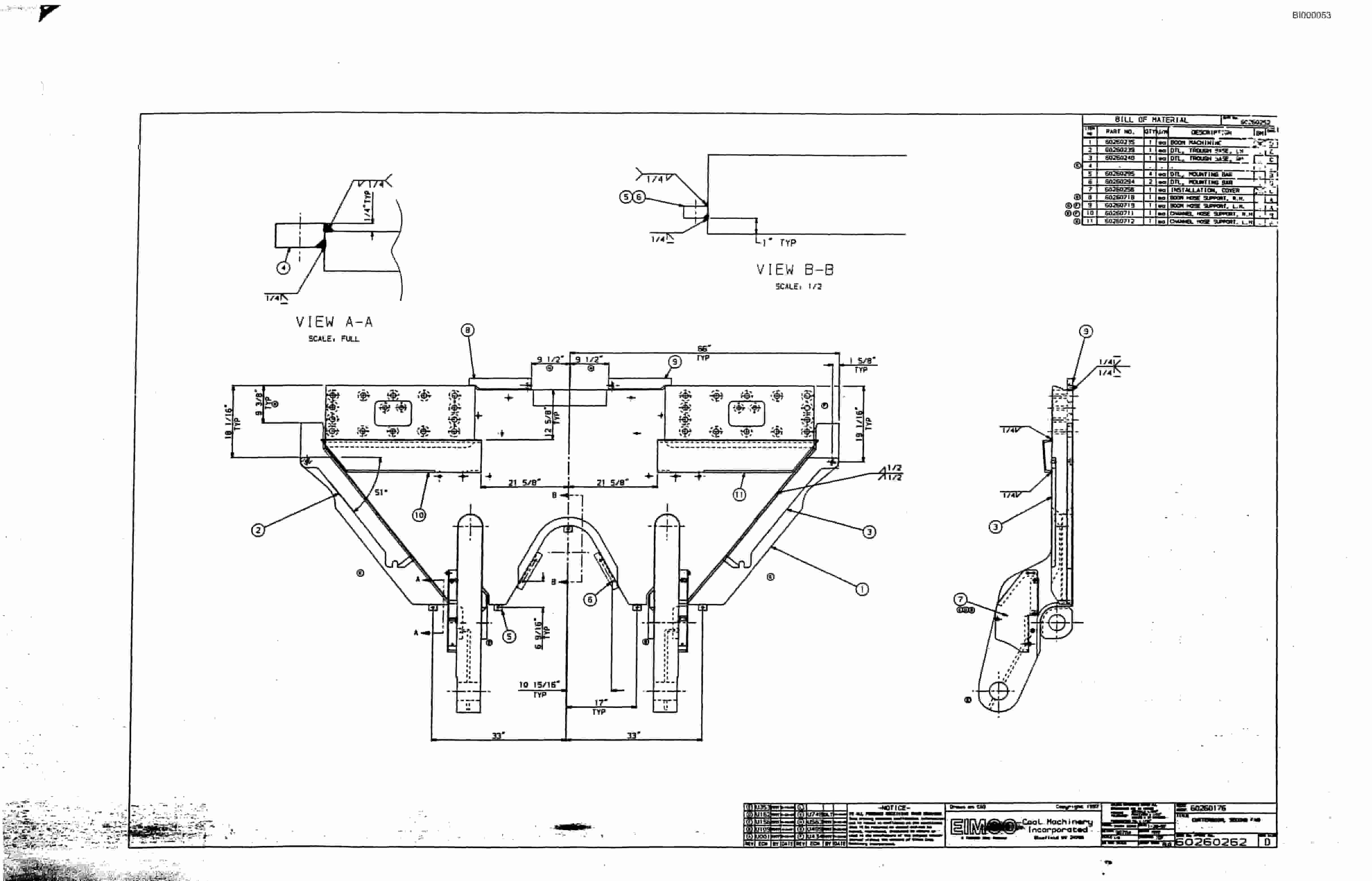 Bucyrus Dash Zero Miner Parts Catalog BI000053-5