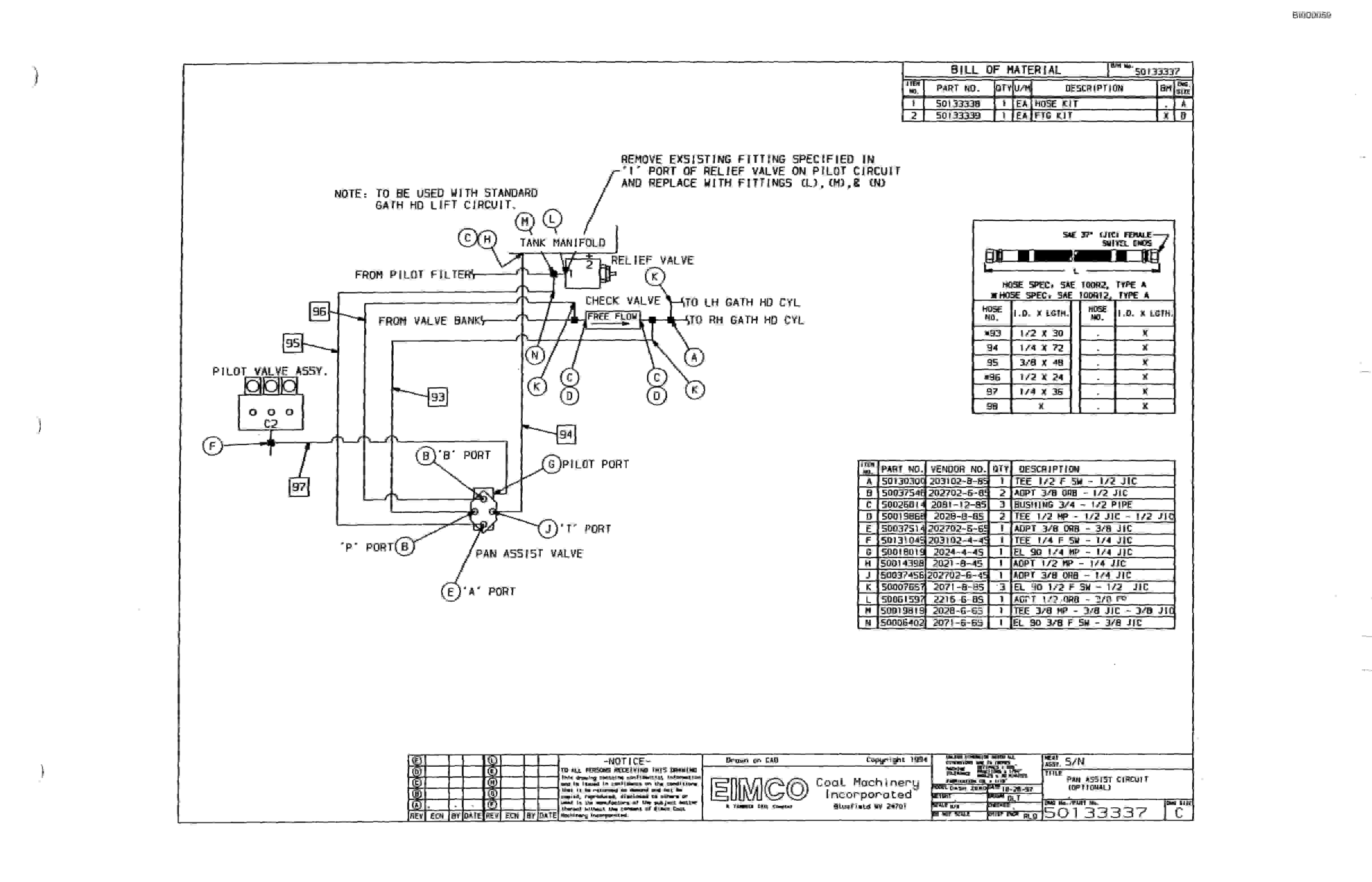 Bucyrus Dash Zero Miner Parts Catalog BI000059-2
