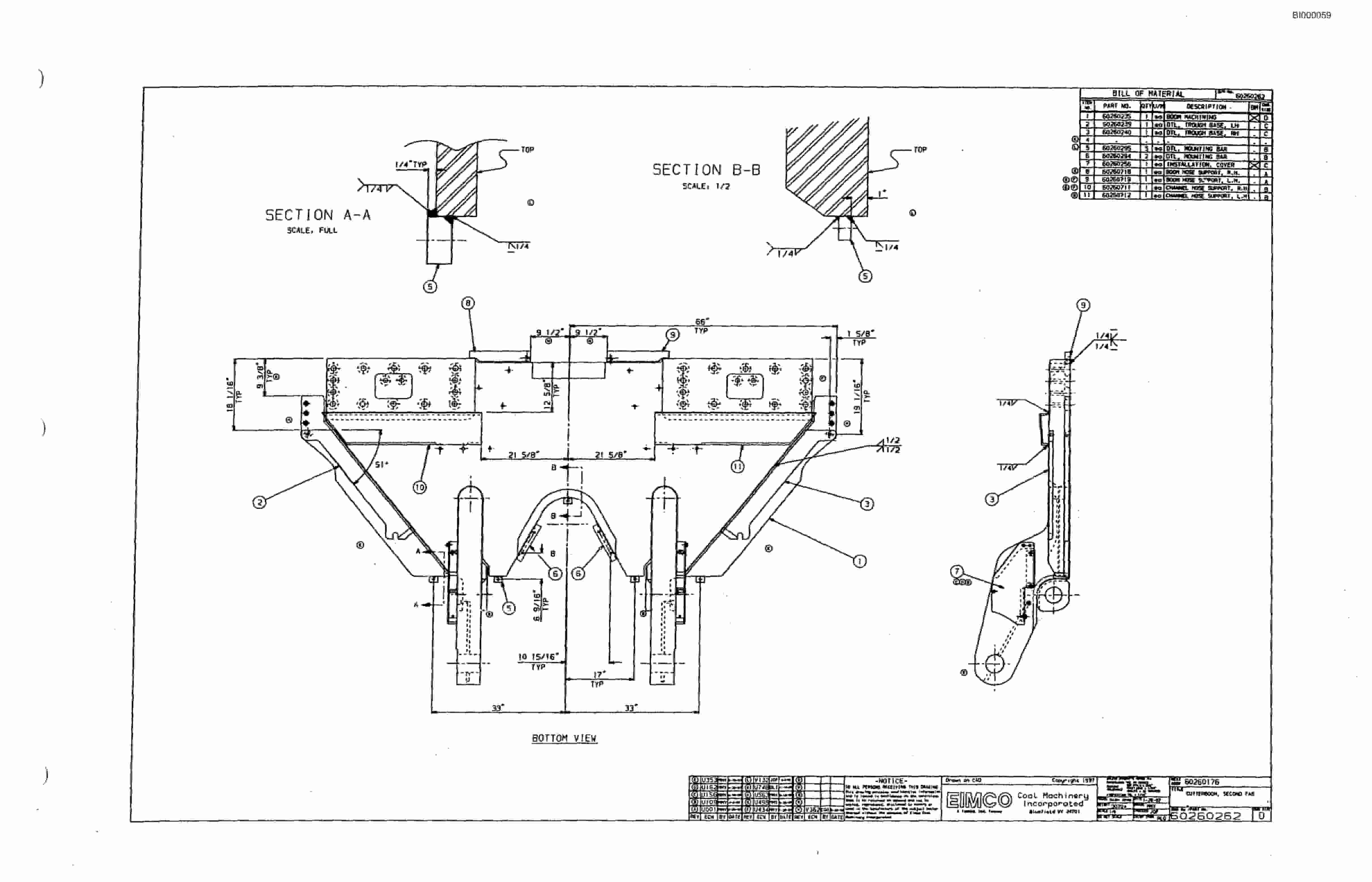 Bucyrus Dash Zero Miner Parts Catalog BI000059-5