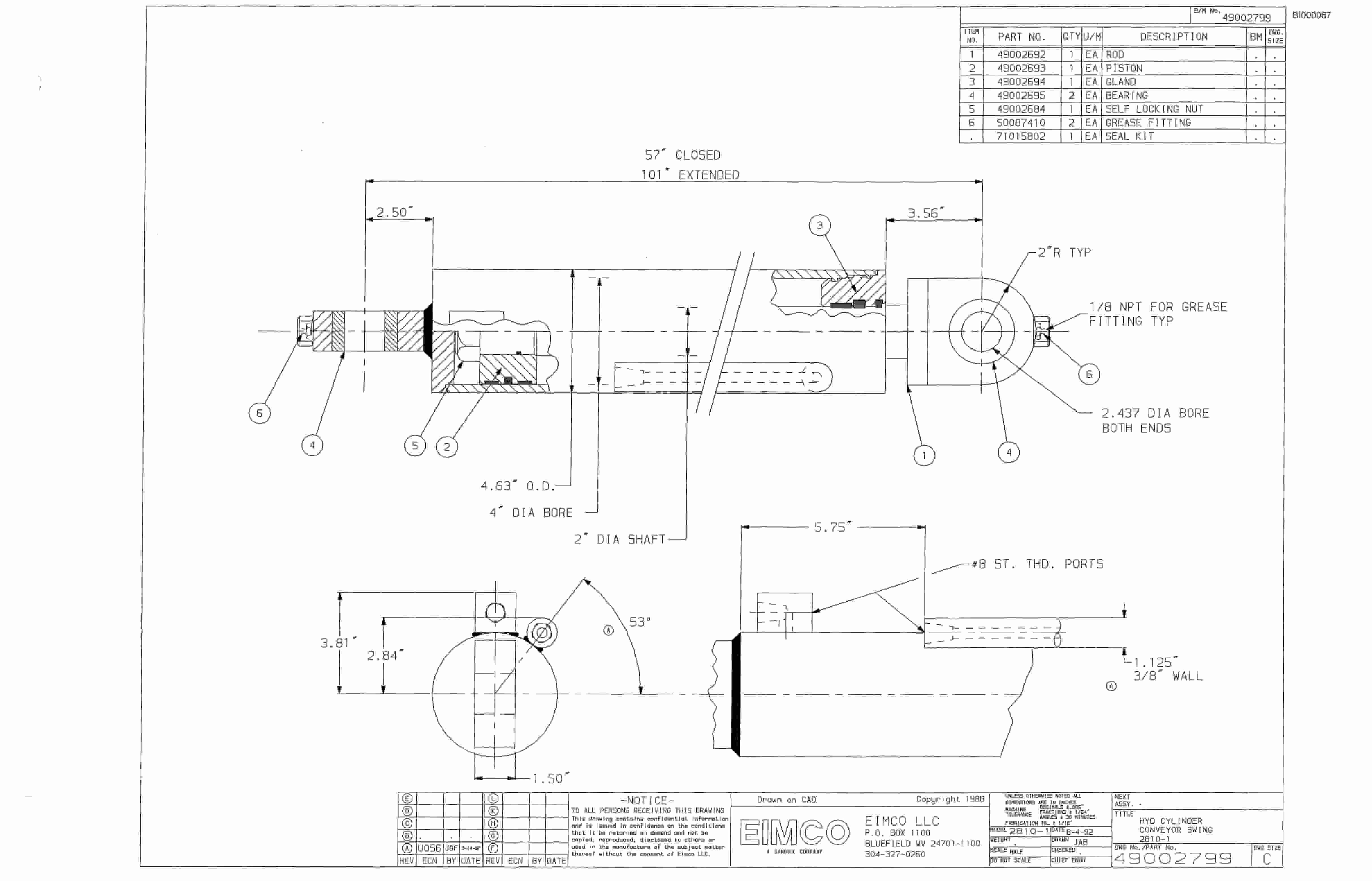 Bucyrus Dash Zero Miner Parts Catalog BI000067-2