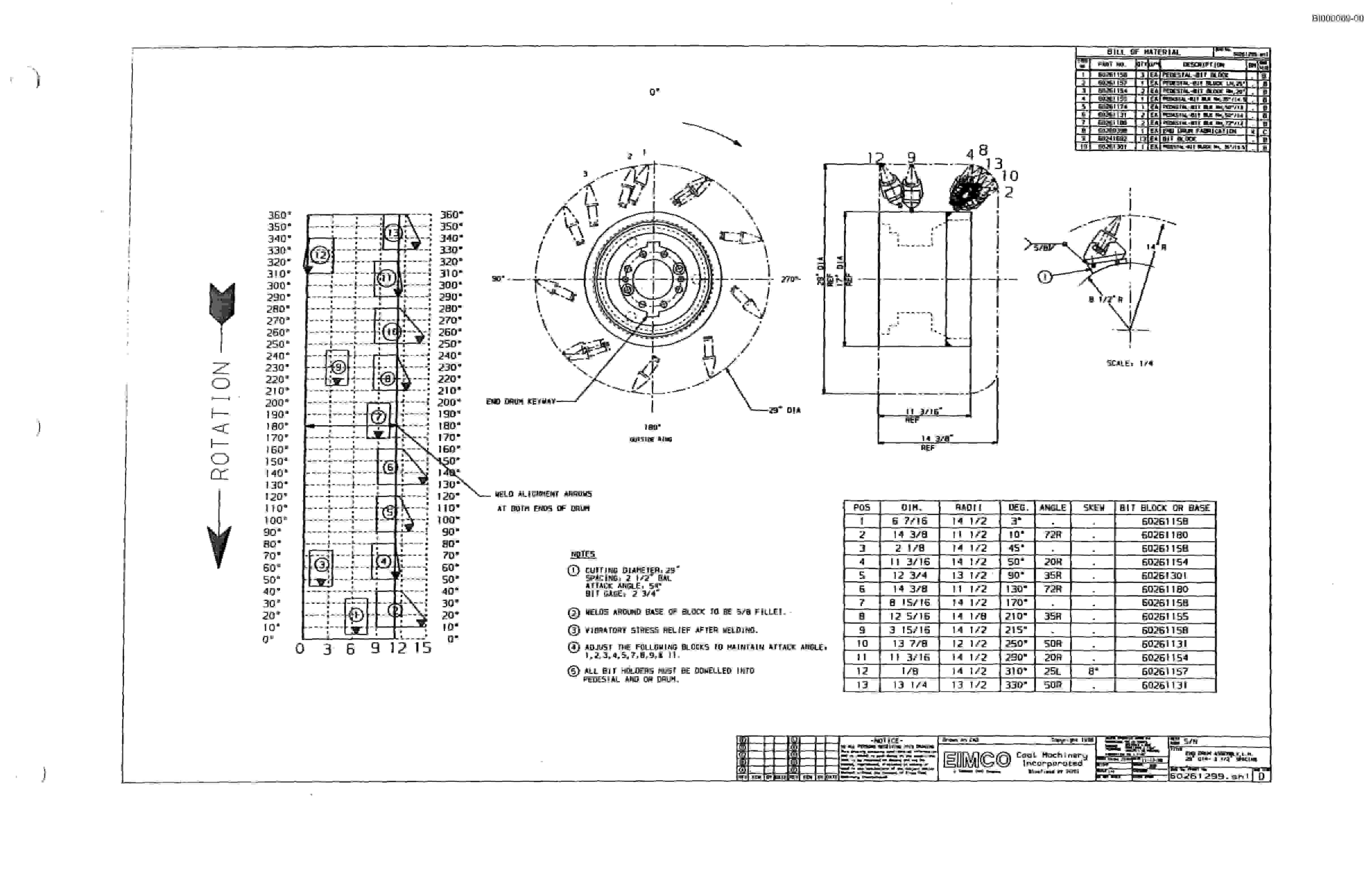 Bucyrus Dash Zero Miner Parts Catalog BI000069-4