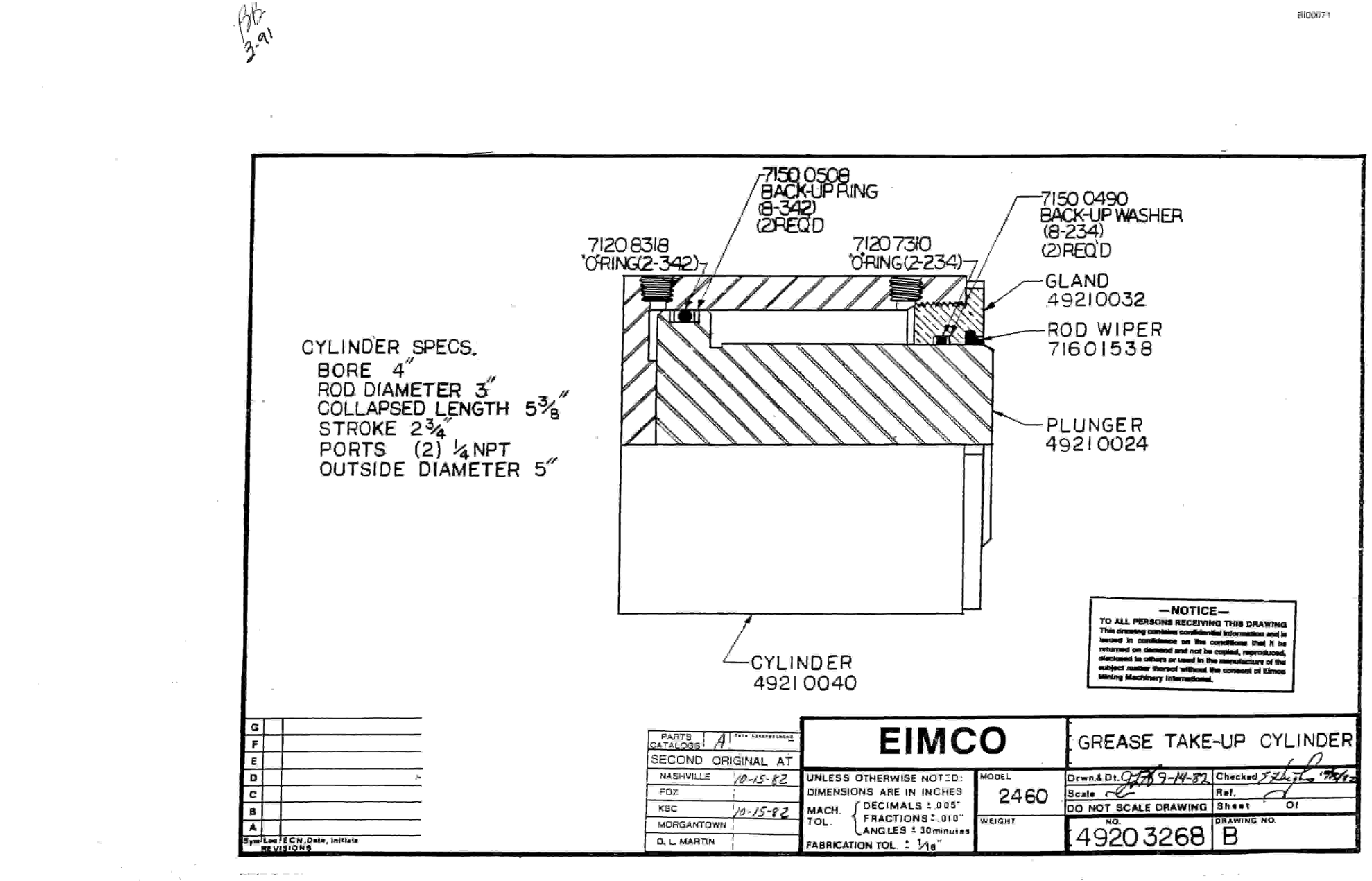 Bucyrus Dash Zero Miner Parts Catalog BI000071-3