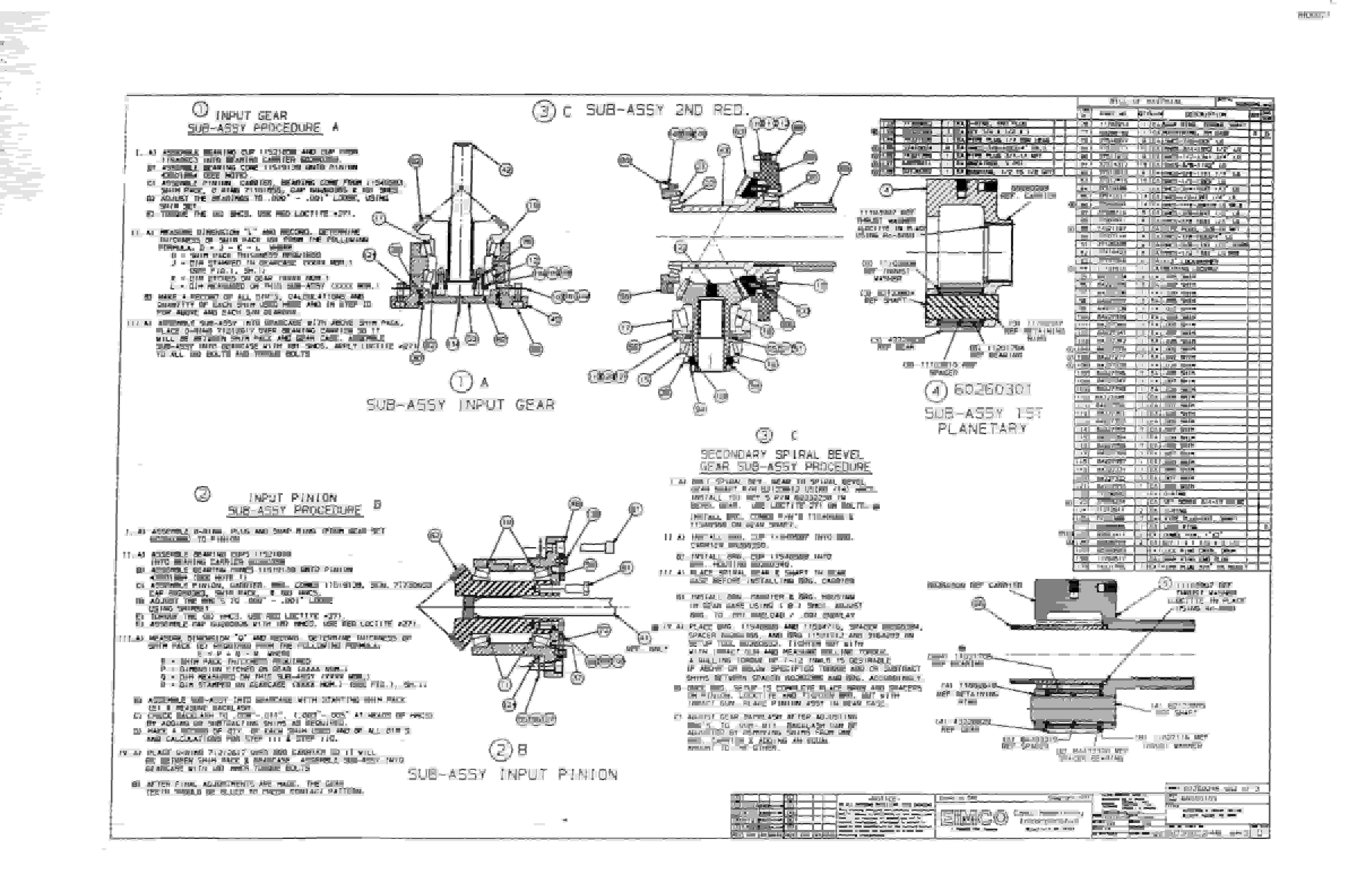 Bucyrus Dash Zero Miner Parts Catalog BI000071-4
