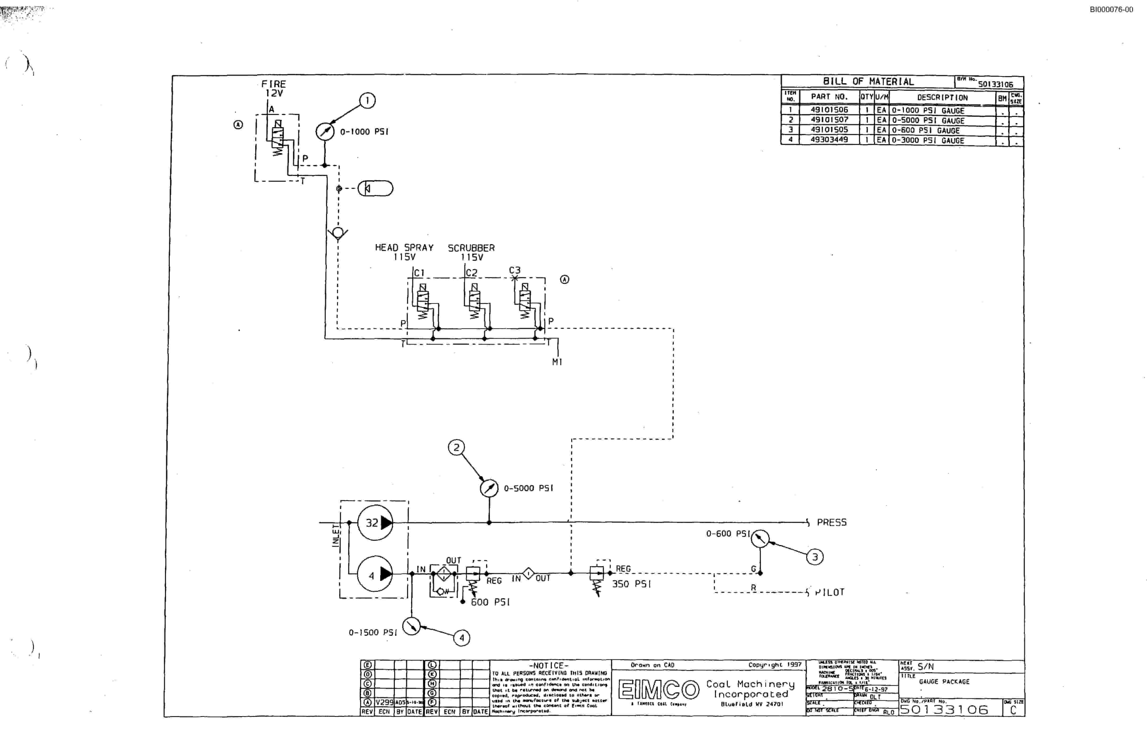 Bucyrus Dash Zero Miner Parts Catalog BI000076-2