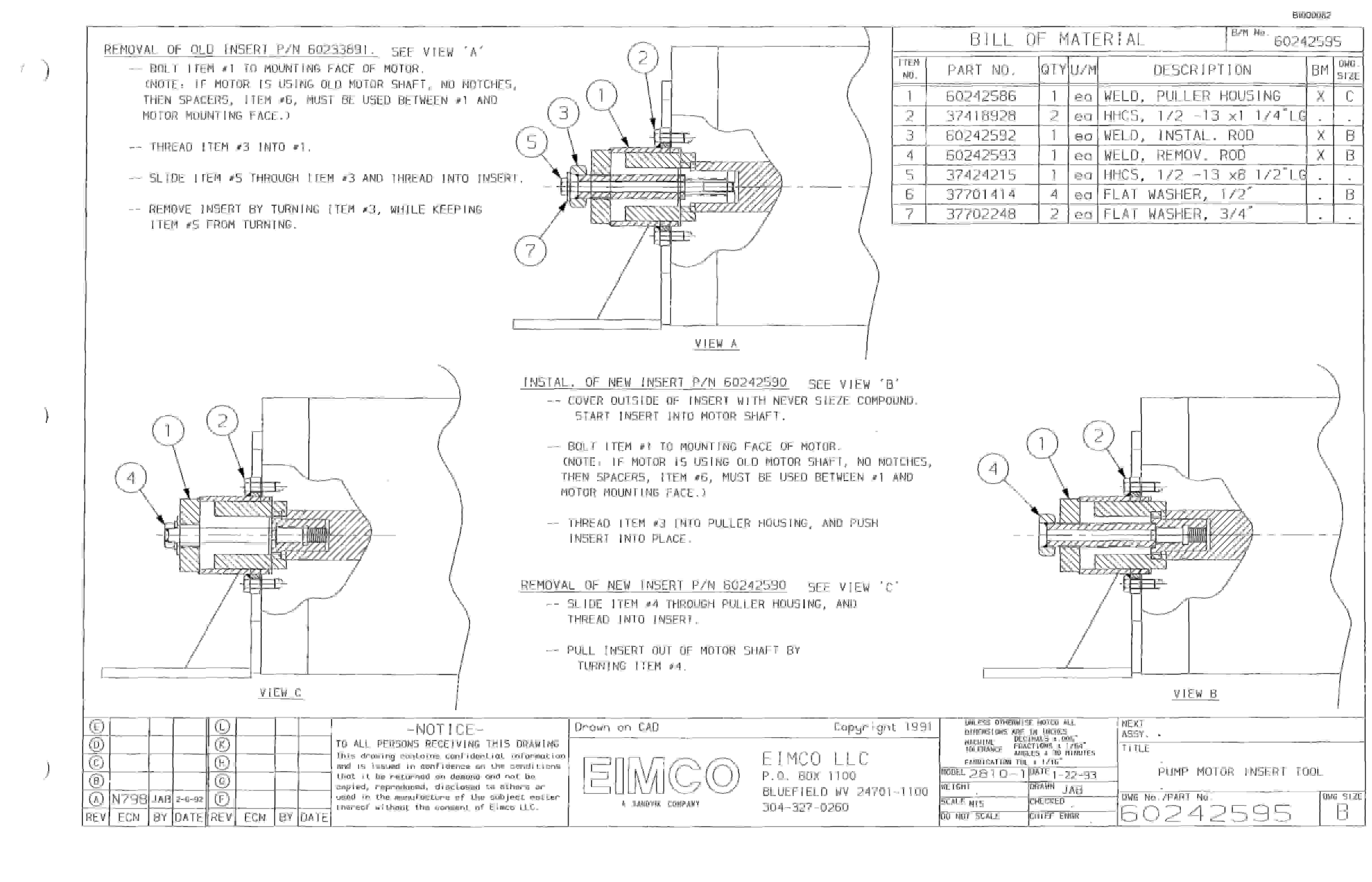 Bucyrus Dash Zero Miner Parts Catalog BI000082-2