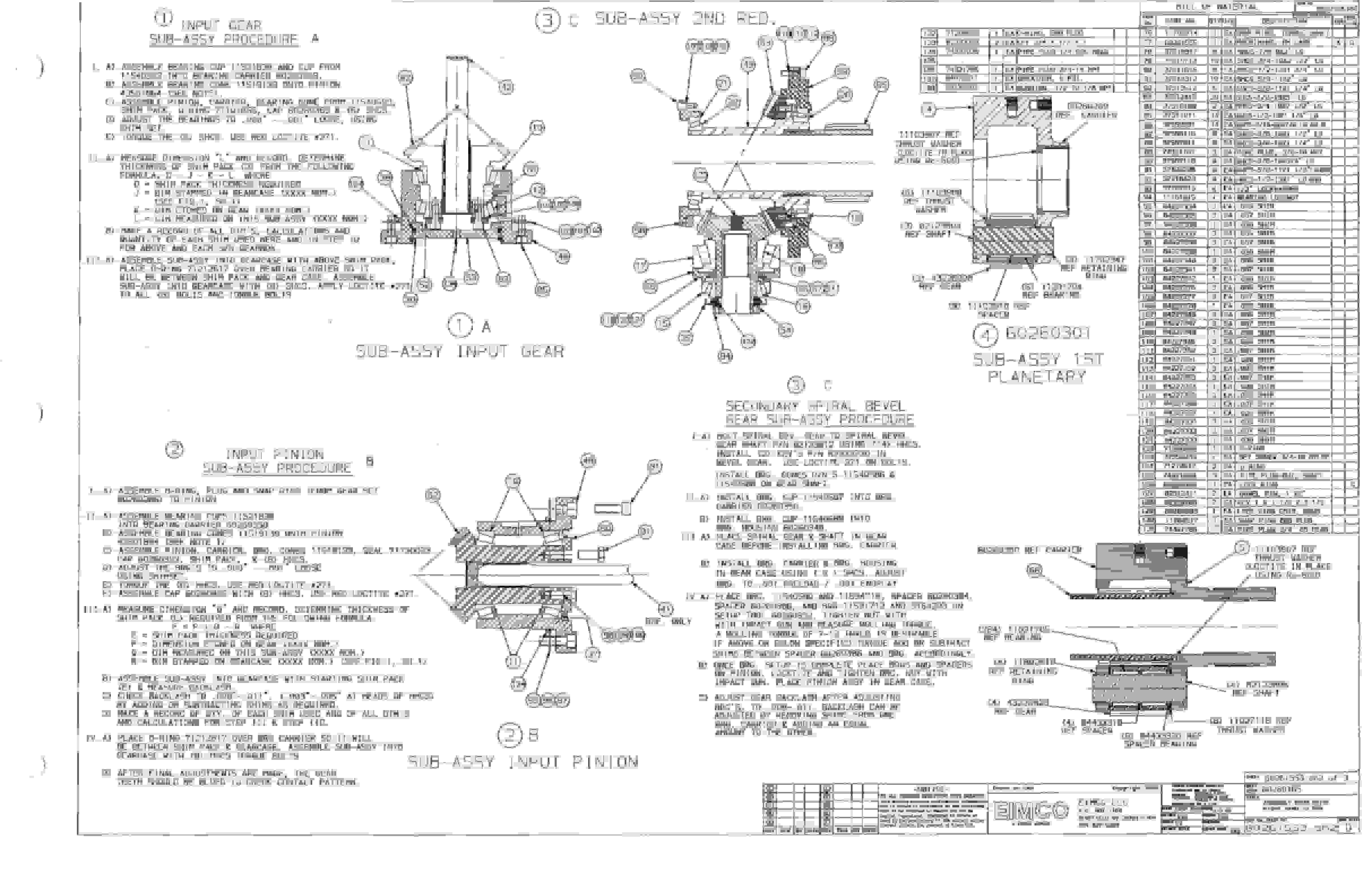 Bucyrus Dash Zero Miner Parts Catalog BI000082-4