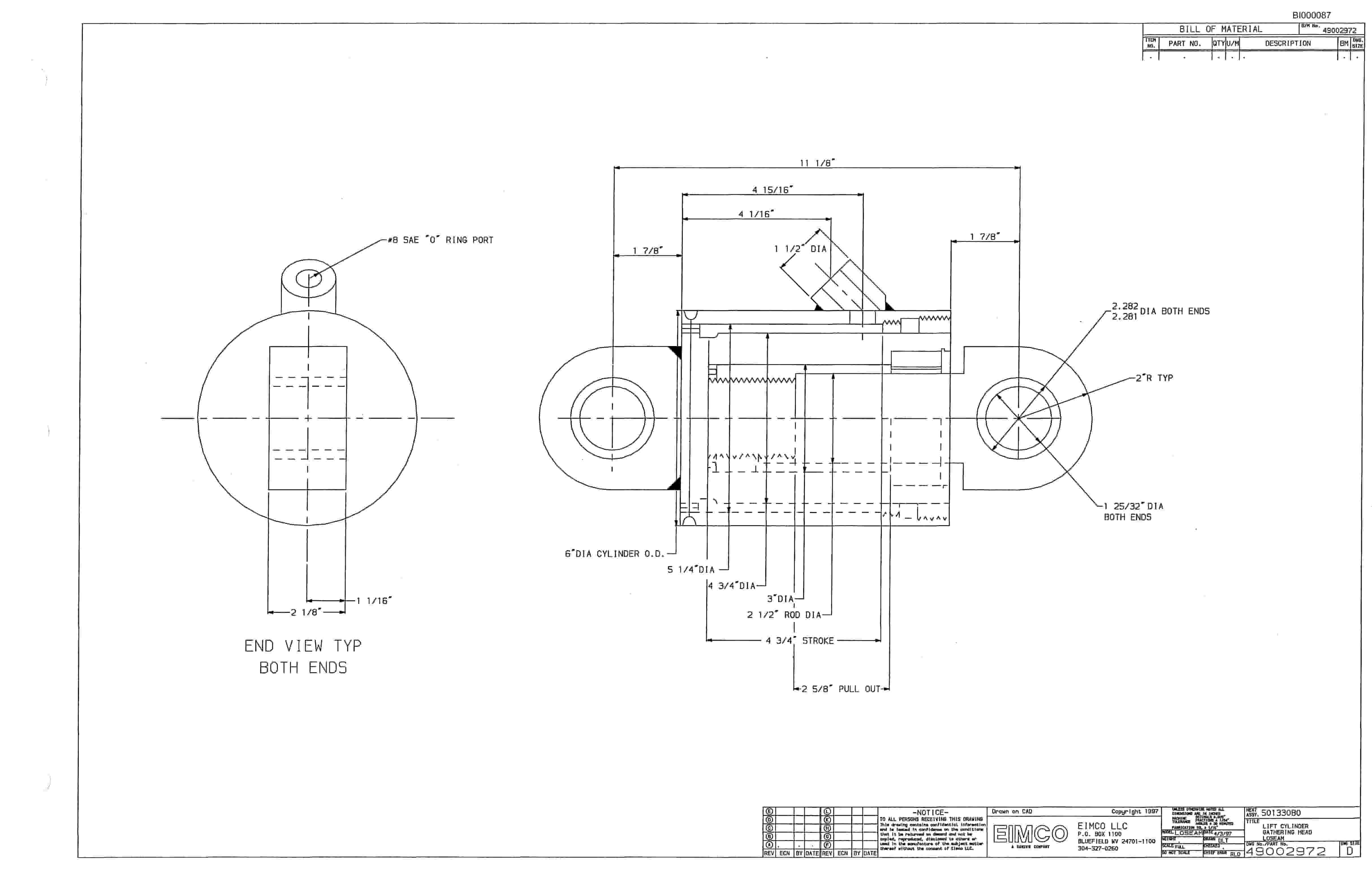 Bucyrus Dash Zero Miner Parts Catalog BI000087-2