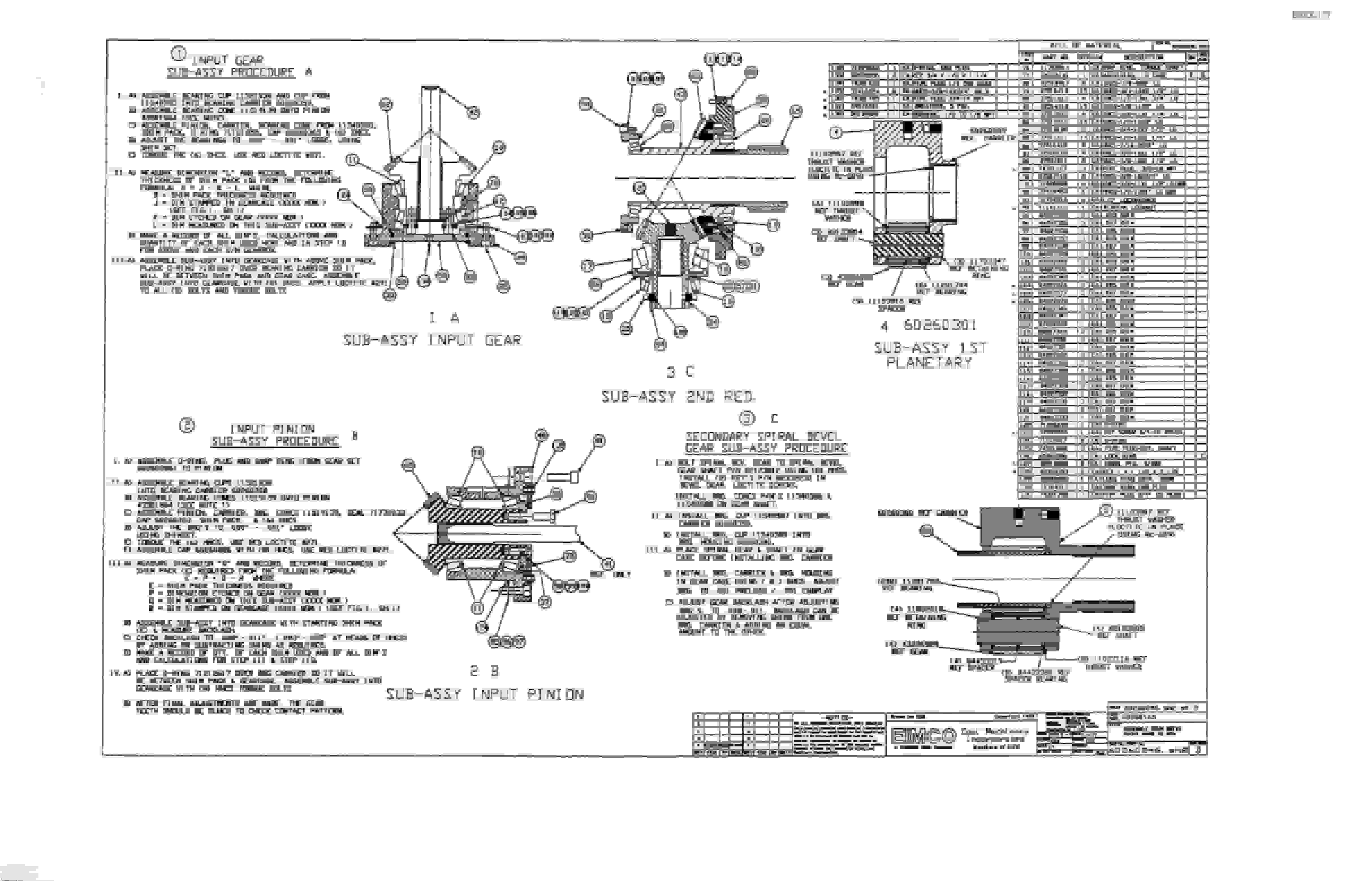 Bucyrus Dash Zero Miner Parts Catalog BI000117-4