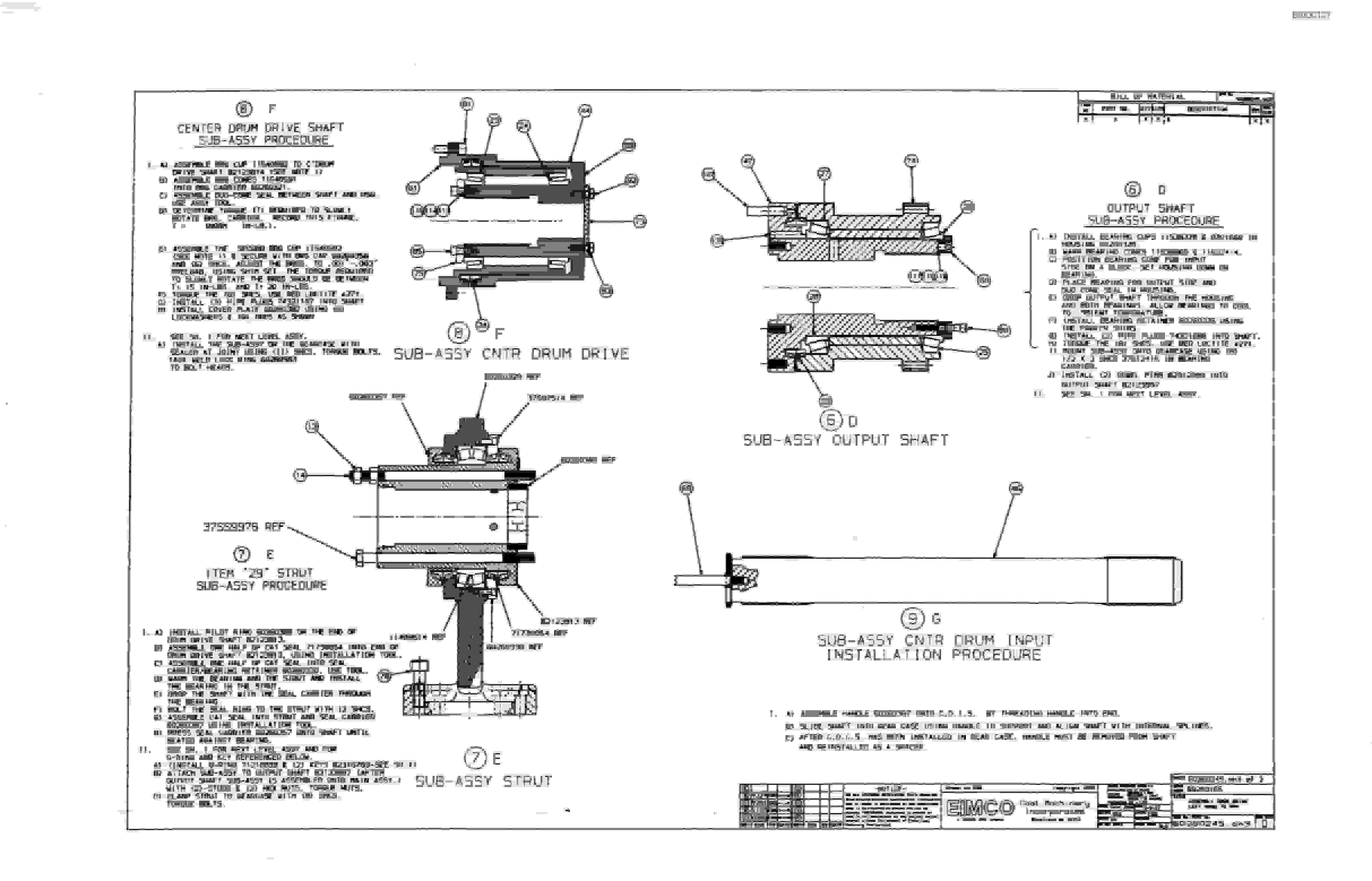 Bucyrus Dash Zero Miner Parts Catalog BI000127-5