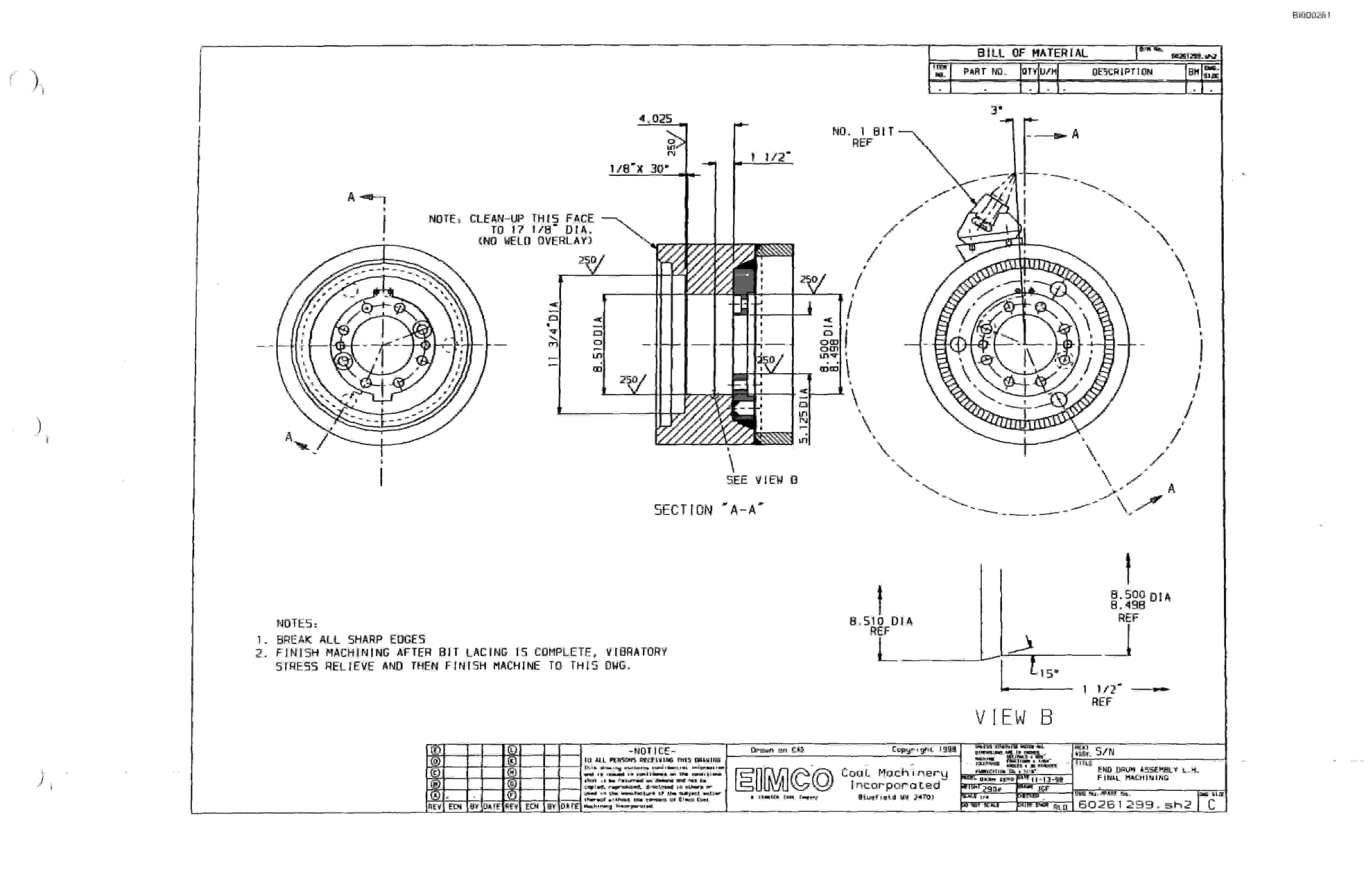 Bucyrus Dash Zero Miner Parts Catalog BI000261-4